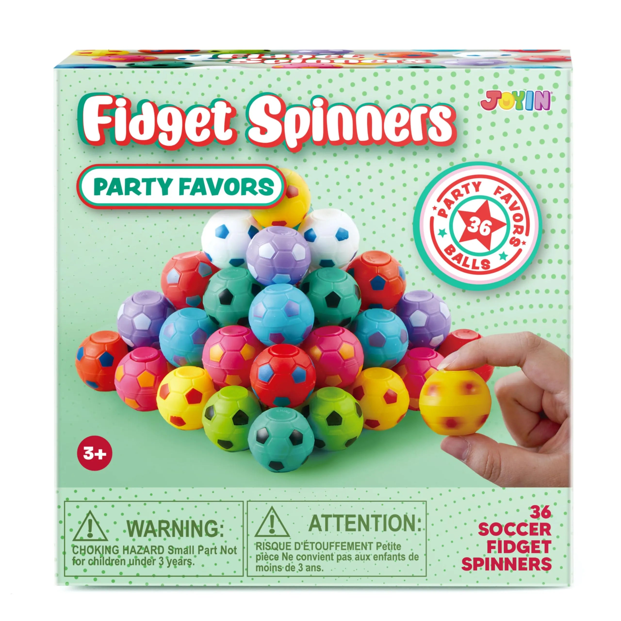 36 Pack Soccer Fidget Spinners, Kids Soccer Party Favors Fidget Toys Bulk - Image 6