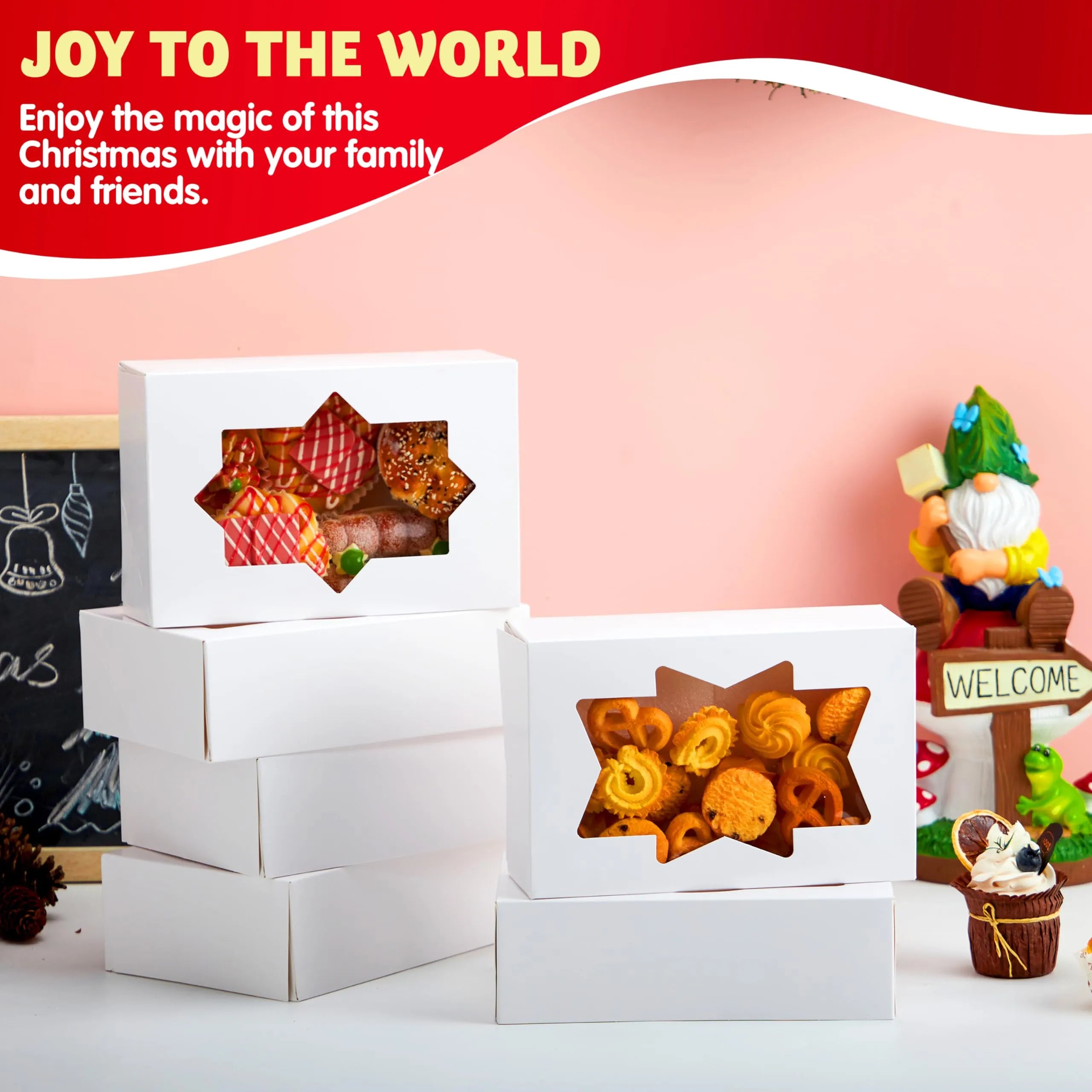 36 Pcs Christmas Cookie Boxes, Plain White Treat Boxes - Image 8