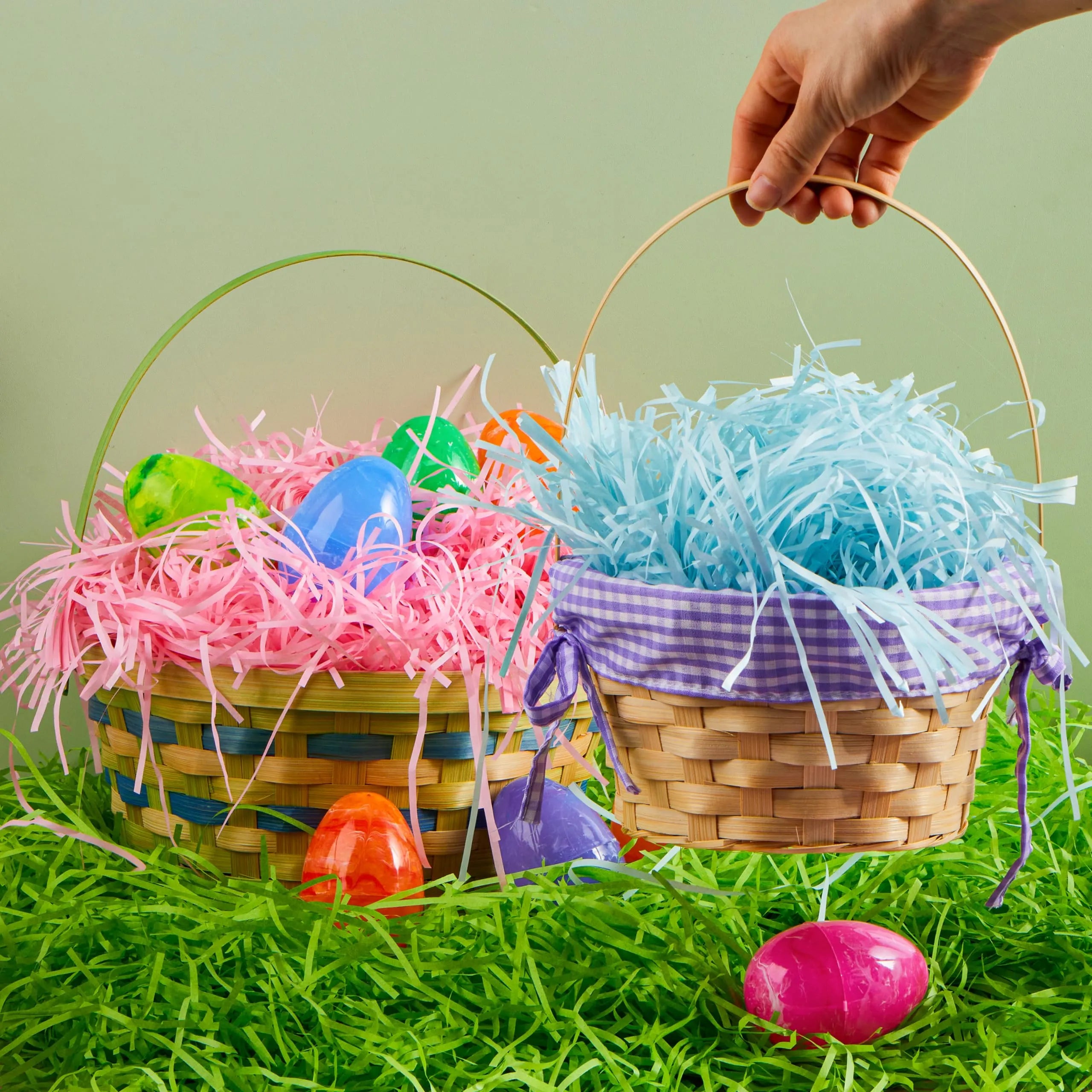 36oz (1000g) Multicolor Rainbow Easter Grass, Recyclable Paper Grass Shred Pastel Colors - Image 8