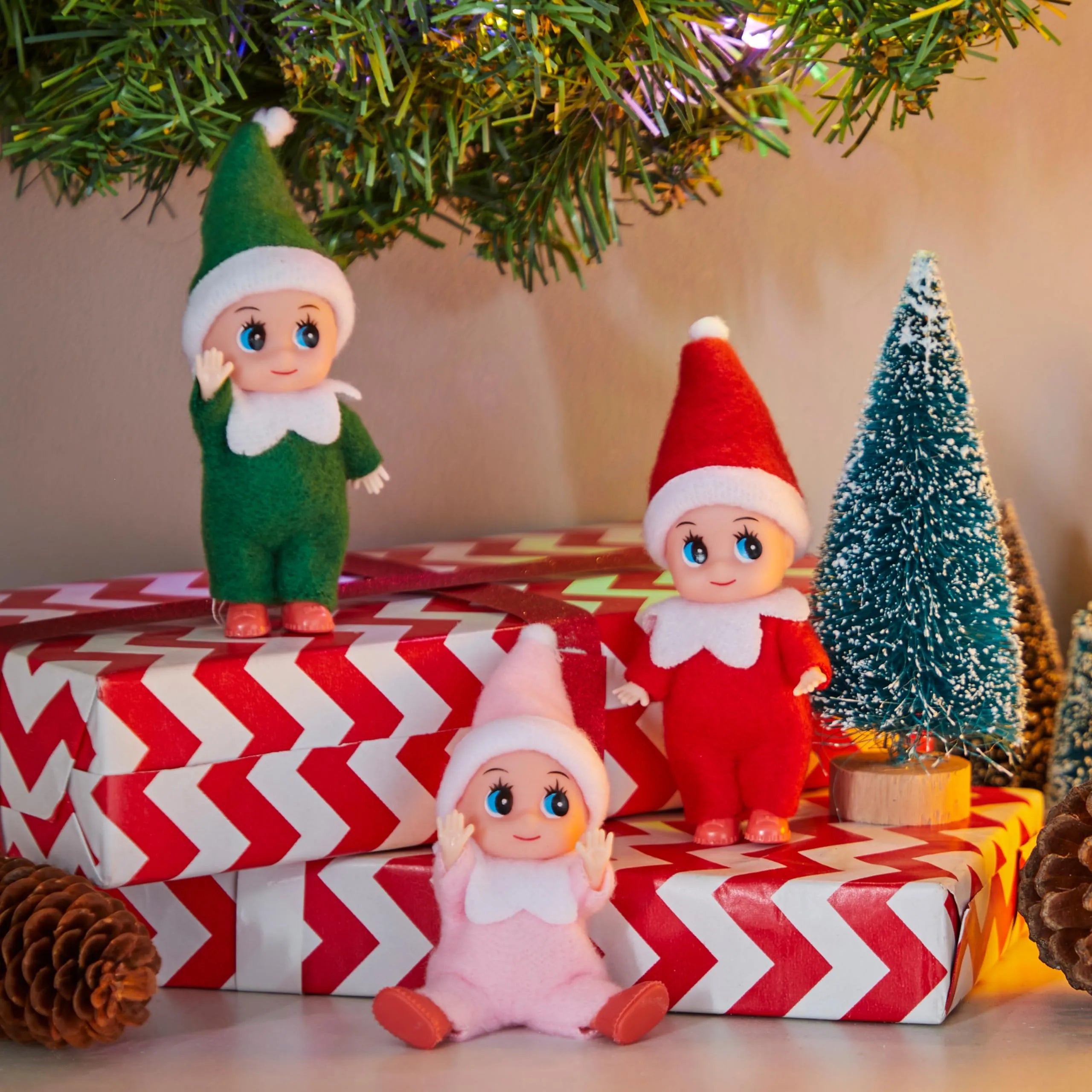 3PCS Tiny Elf Doll Christmas Holiday Decoration Accessories Gift - Image 5