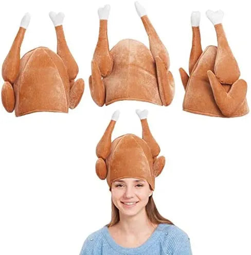 3Pcs Plush Roasted Turkey Hat - Image 6