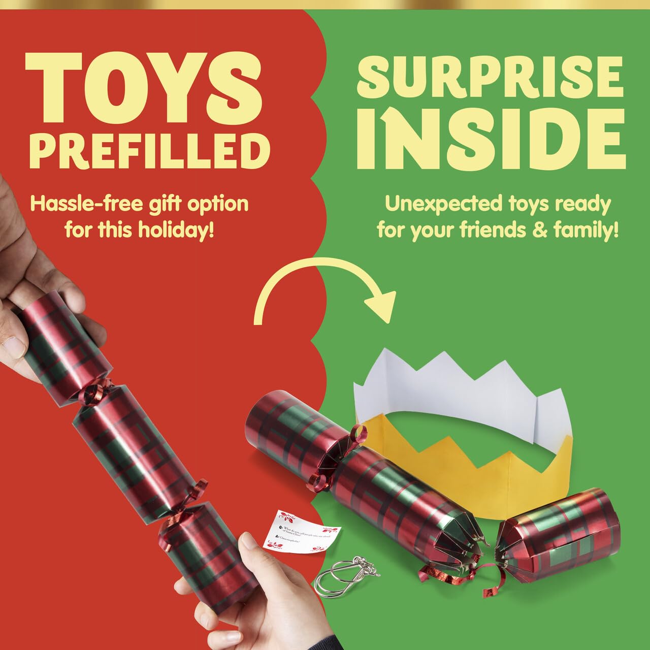 10in Christmas No Snap Party Favor (Plaid) - Image 3