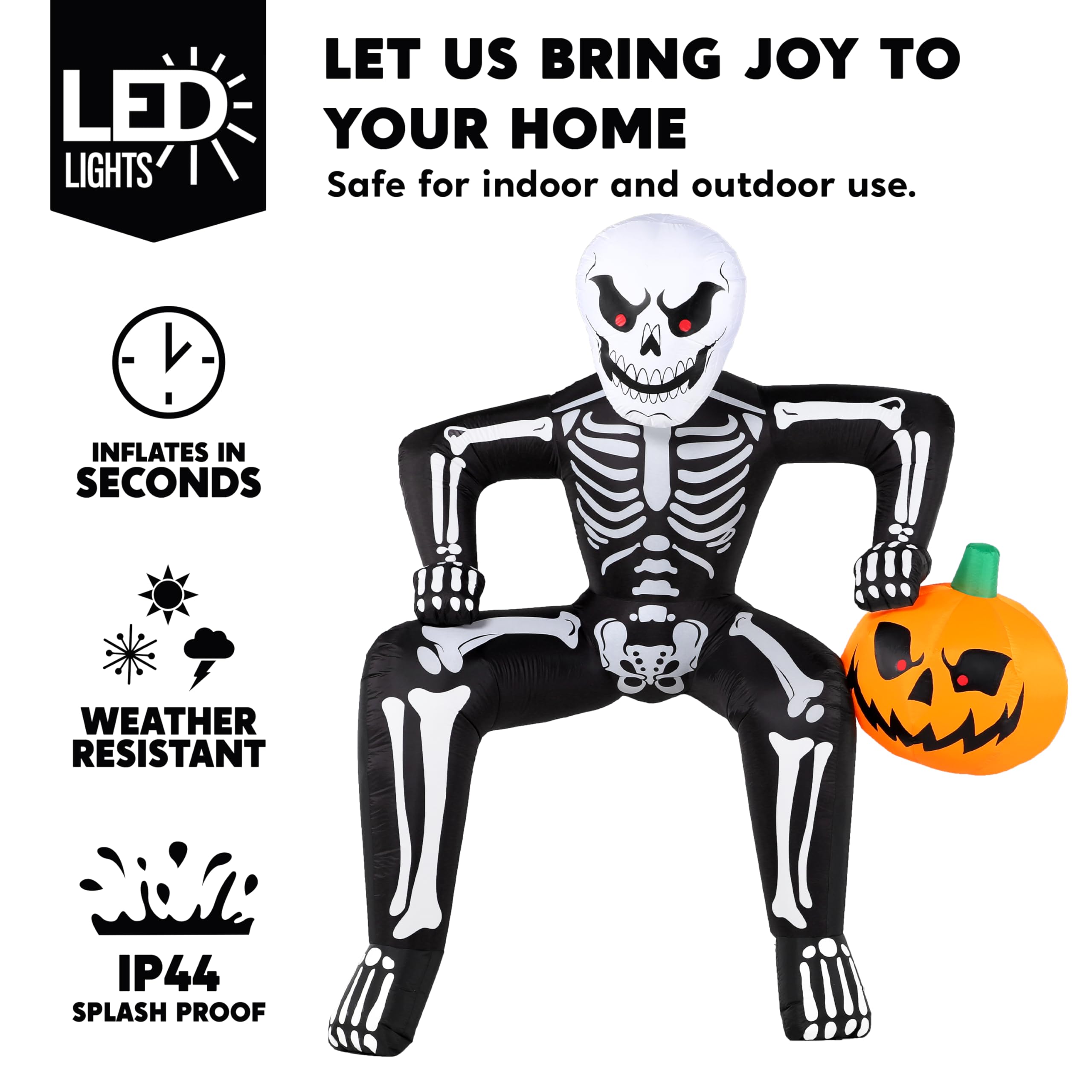 8.5ft Halloween Inflatable Skeleton - Image 3