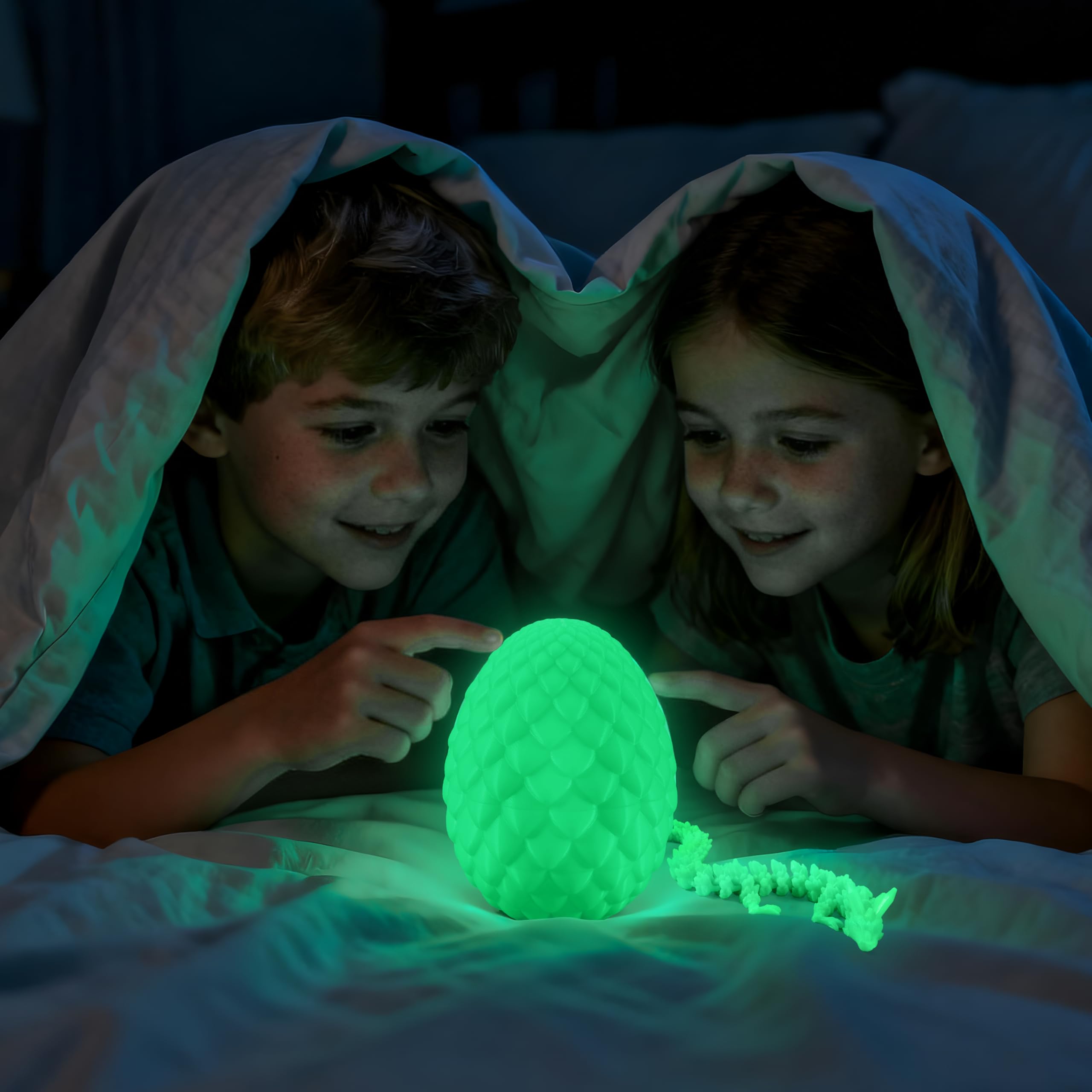 3D Printed Dragon Eggs with 12 Laser Glow Dragon Inside - Image 3