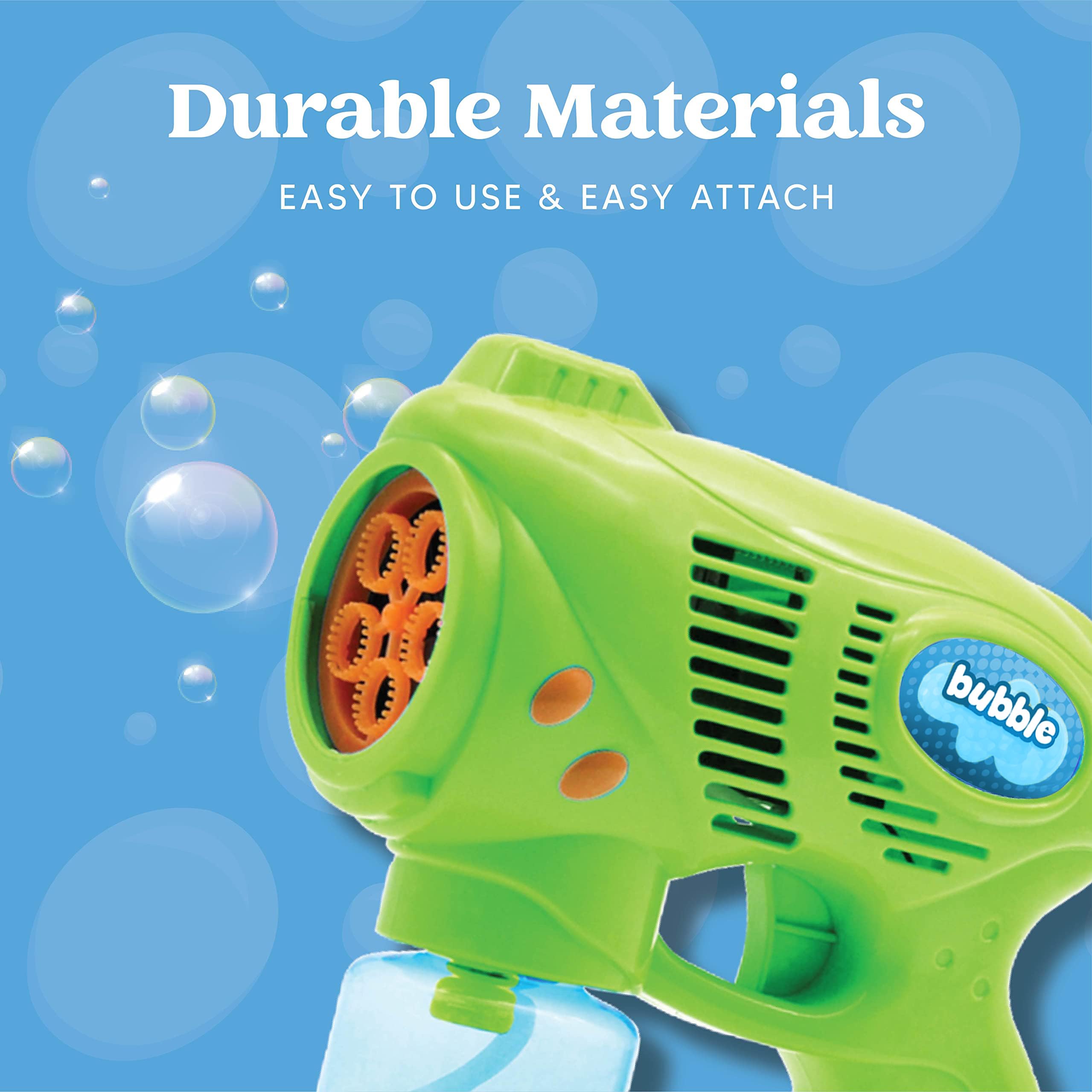 7in Bubble Gun Blower with 2 Bottles of 5 oz. Bubble Refill Solution, 2 Pcs - Image 3