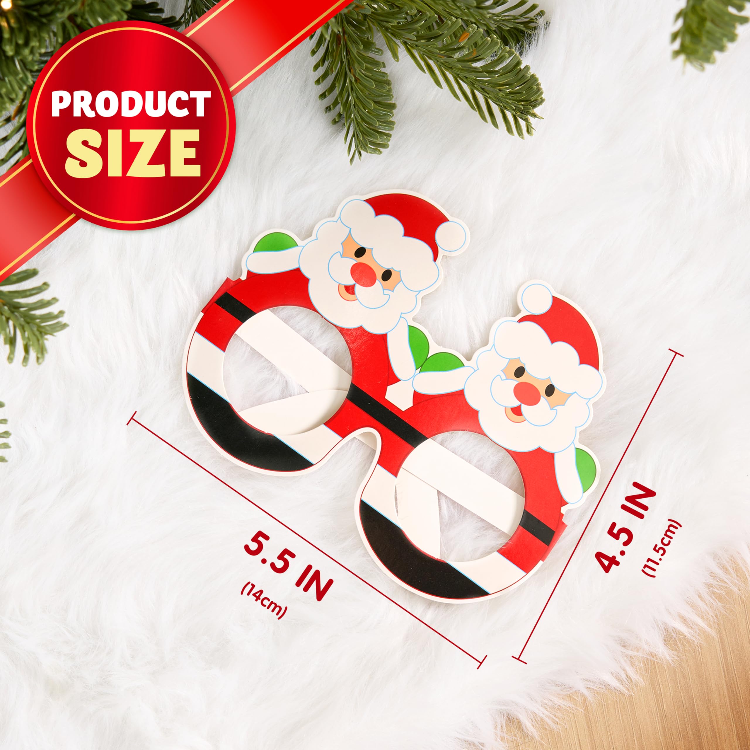 24 Pcs Christmas Paper Eyeglasses - Image 3