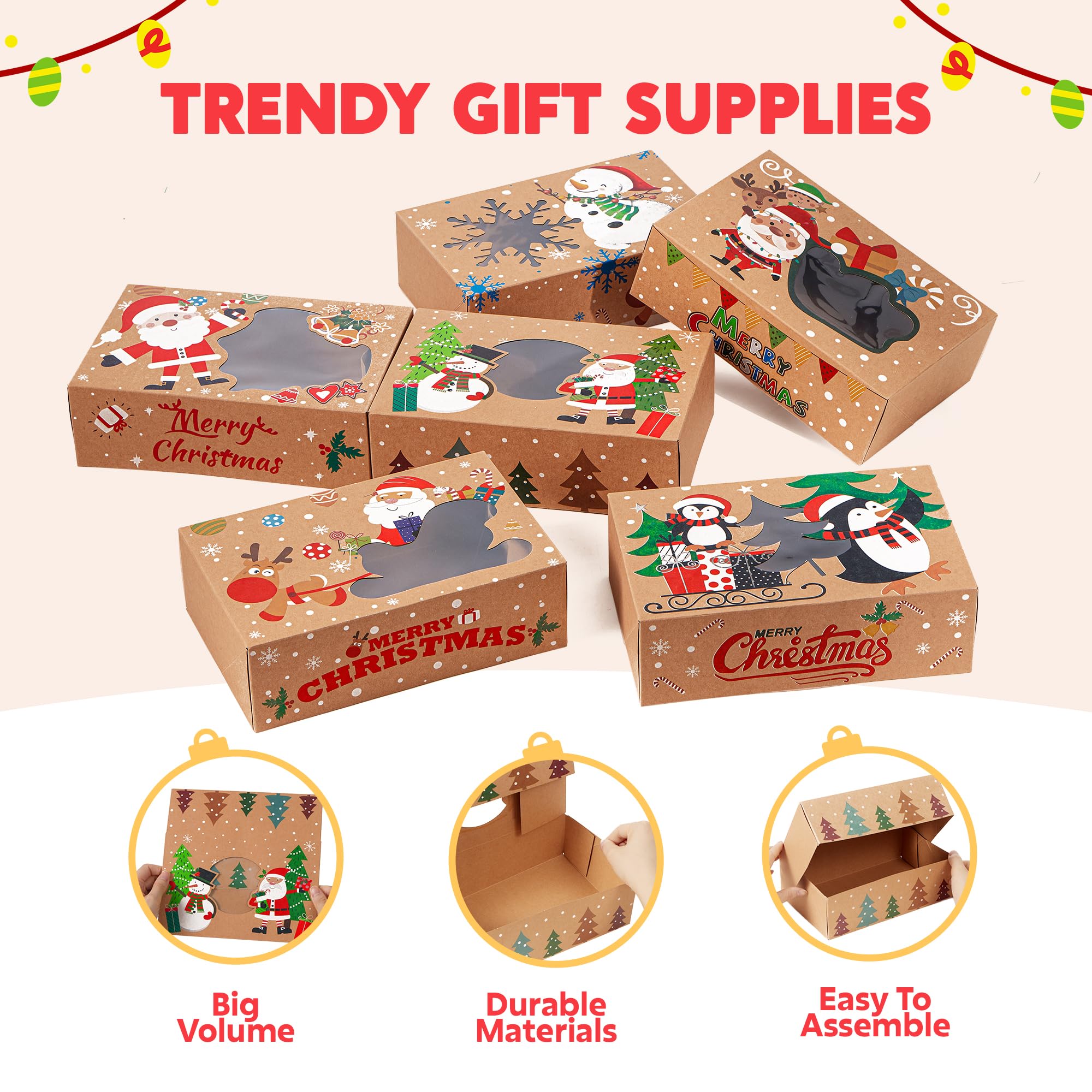 24PCS Christmas Cookie Boxes for Gift Giving - Image 3