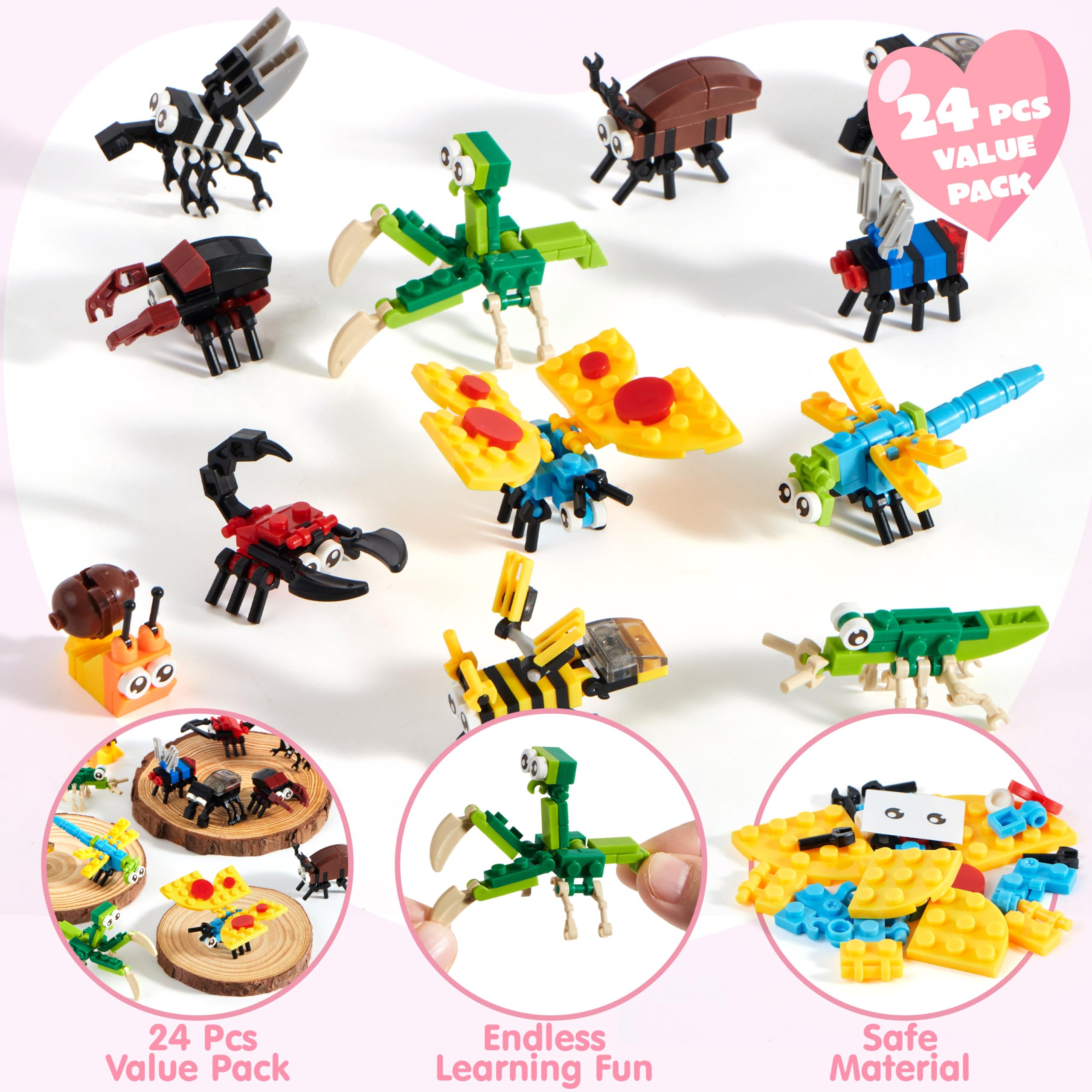 24 Packs Valentines Party Gift Cards with Building for Party Favor - Image 3