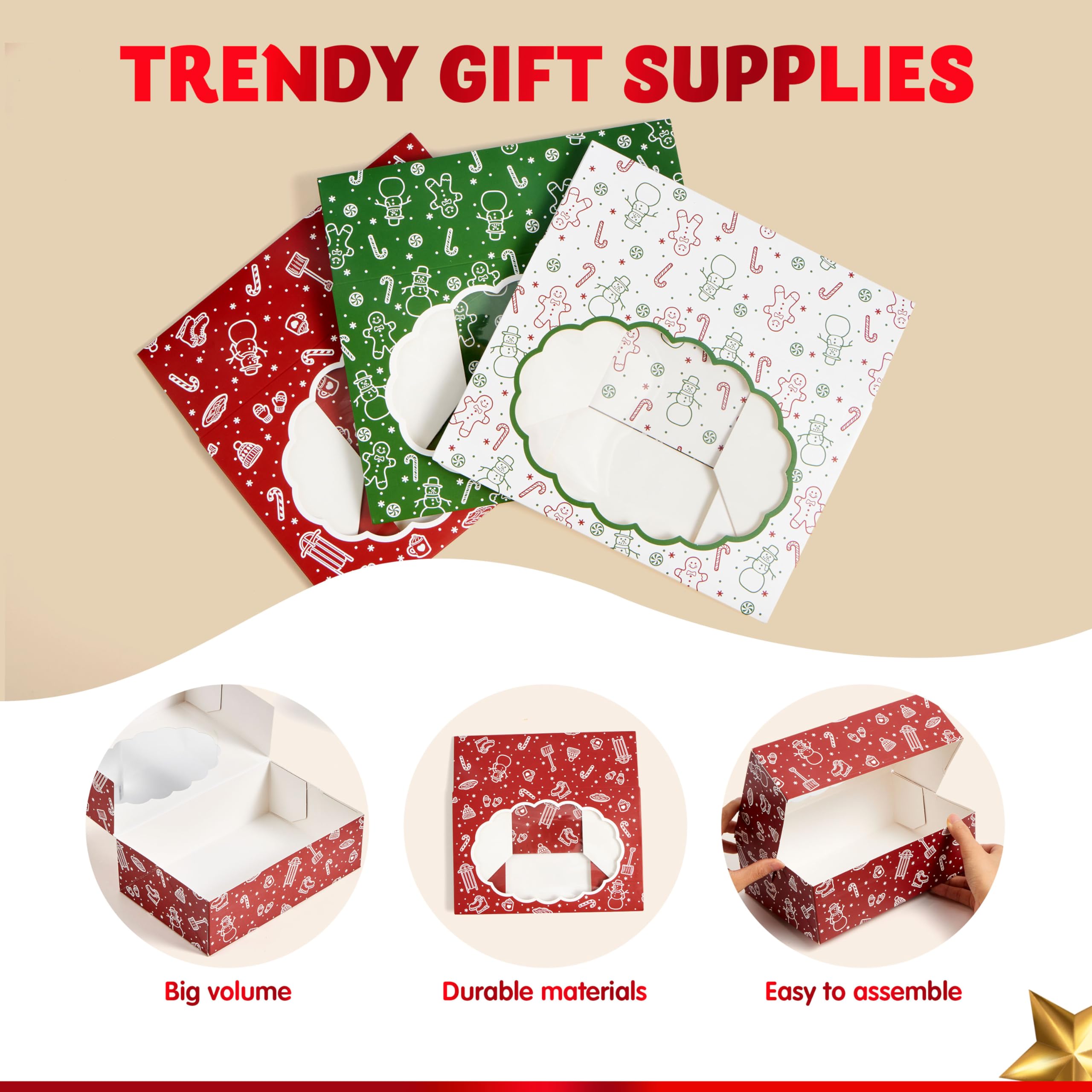 12PCS Christmas Cookie Boxes for Gift Giving - Image 3