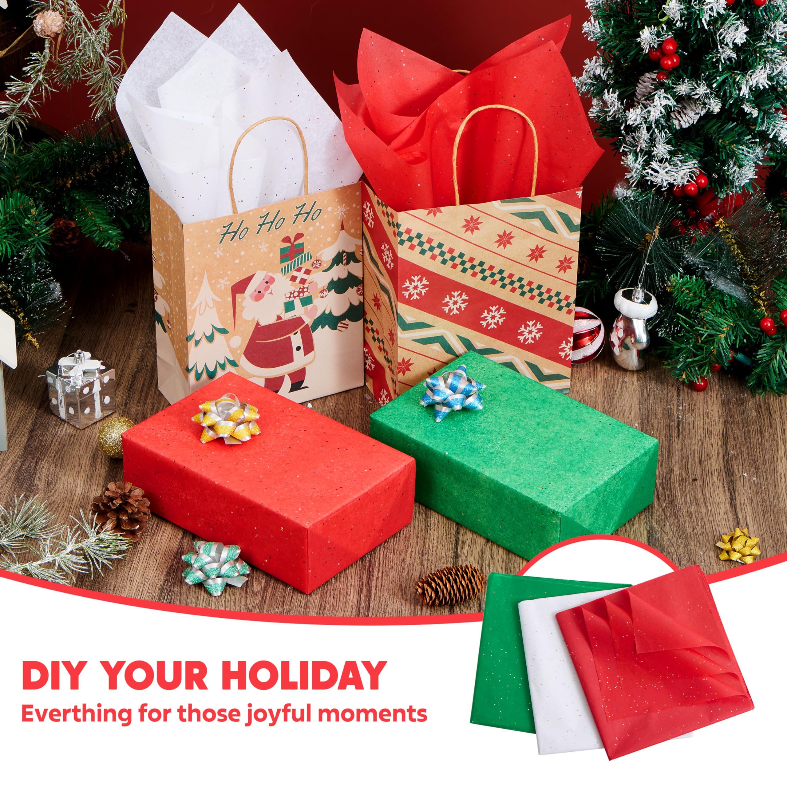 72 Sheets Glitter Tissue Paper for Gift Bags - Image 3
