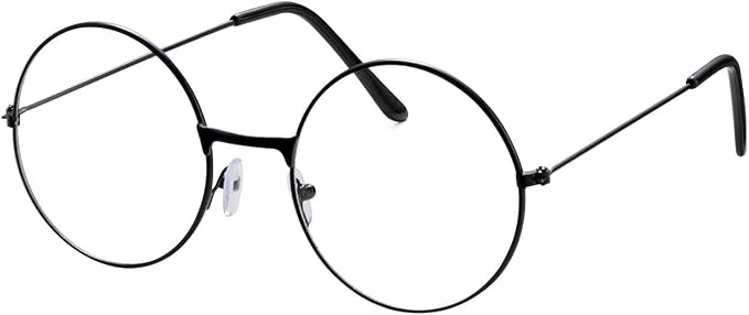 JOYIN Black Wire Round Glasses - Old Man Halloween Costume Accessory