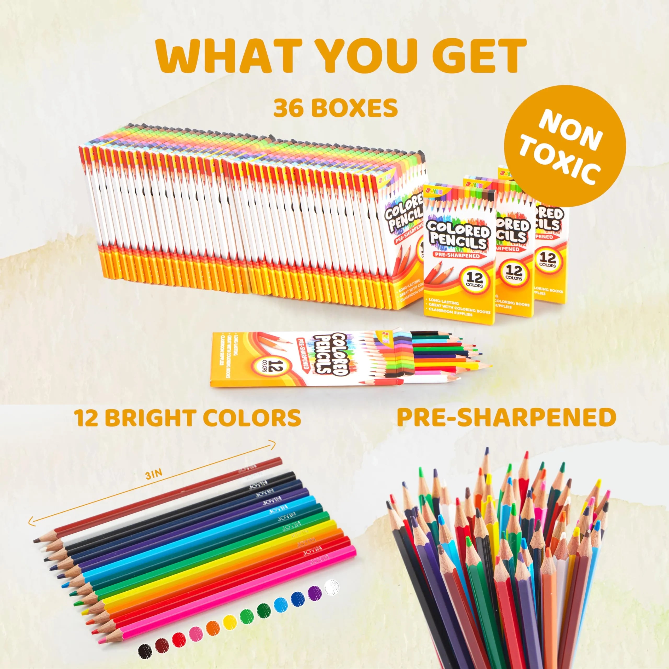 432 Count Colored Pencils Bulk, Pre-sharpened Colored Pencils for Kids 4+ - Image 2