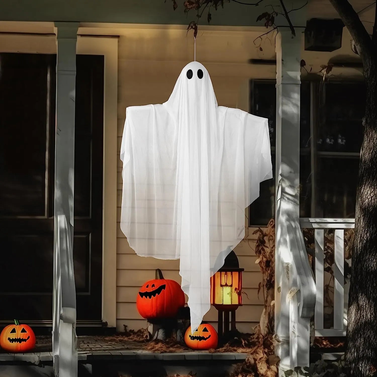 47in Halloween Hanging Spooky Purple LED Light Ghost - Image 7