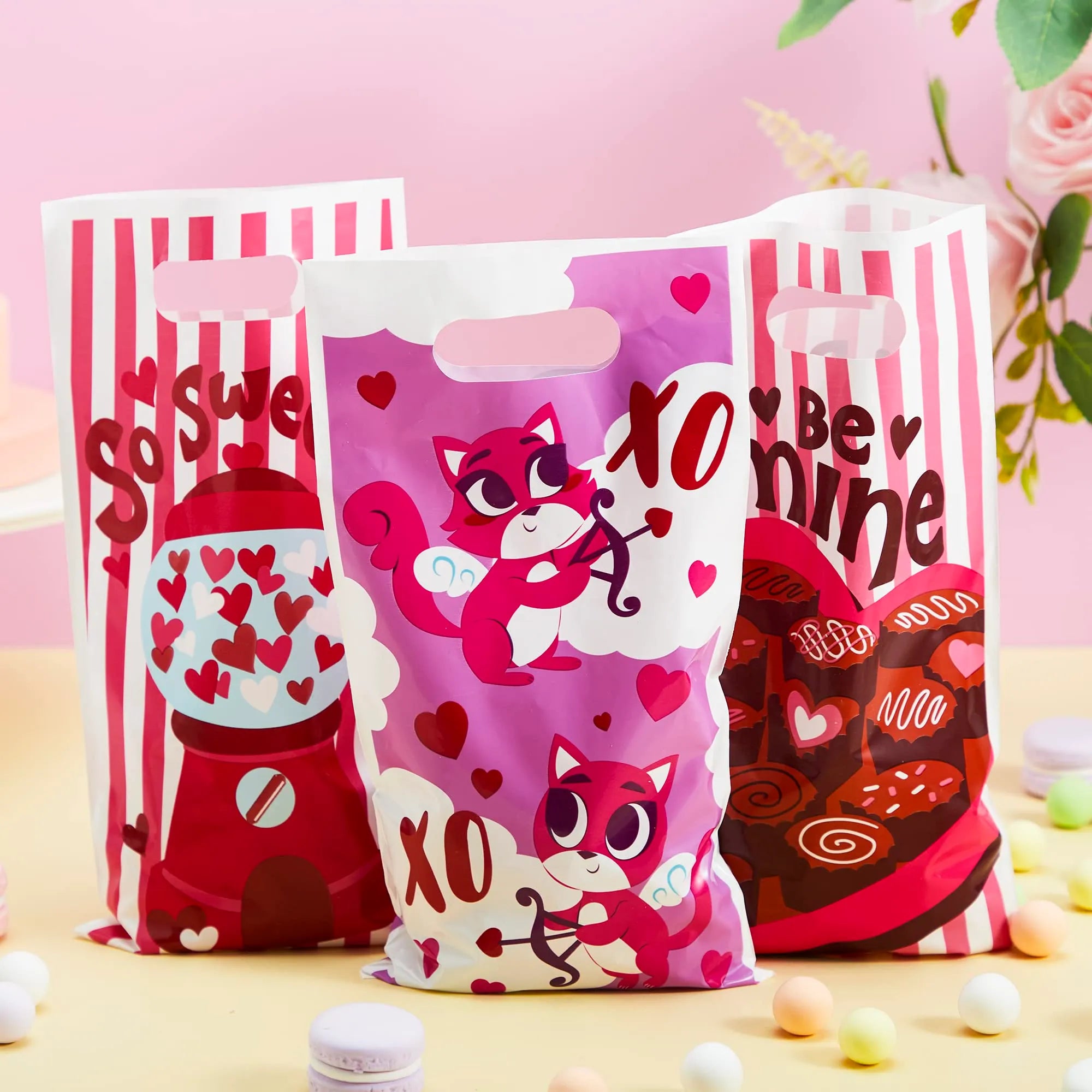 48Pcs Valentines Day Treat Bags Set - Image 4