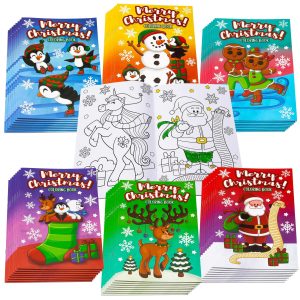 48 Pcs Christmas Kids Coloring Book Bulk in 6 Covers
