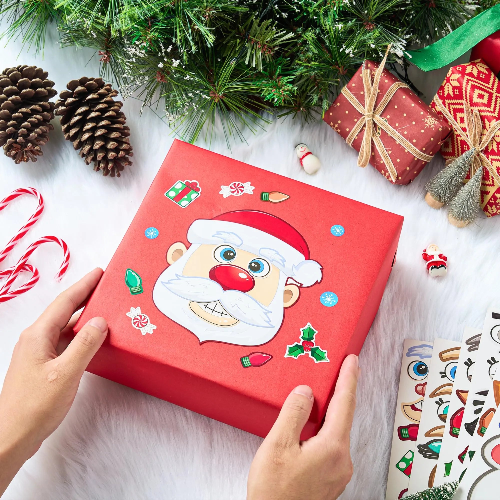 48 Pcs Christmas Make A Face Sticker, Xmas Stickers - Image 3