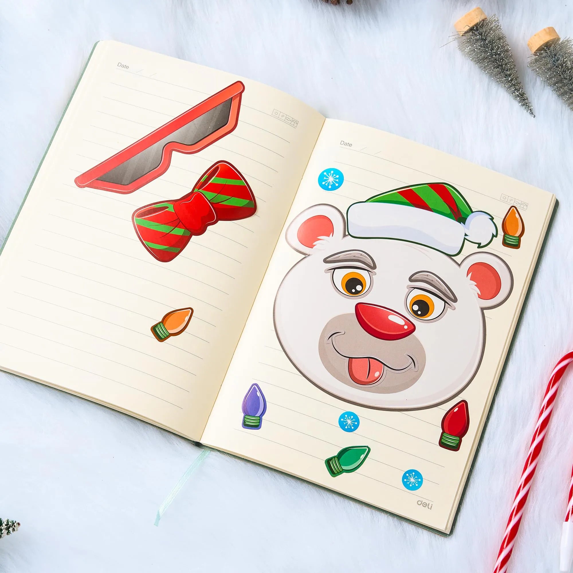 48 Pcs Christmas Make A Face Sticker, Xmas Stickers - Image 5