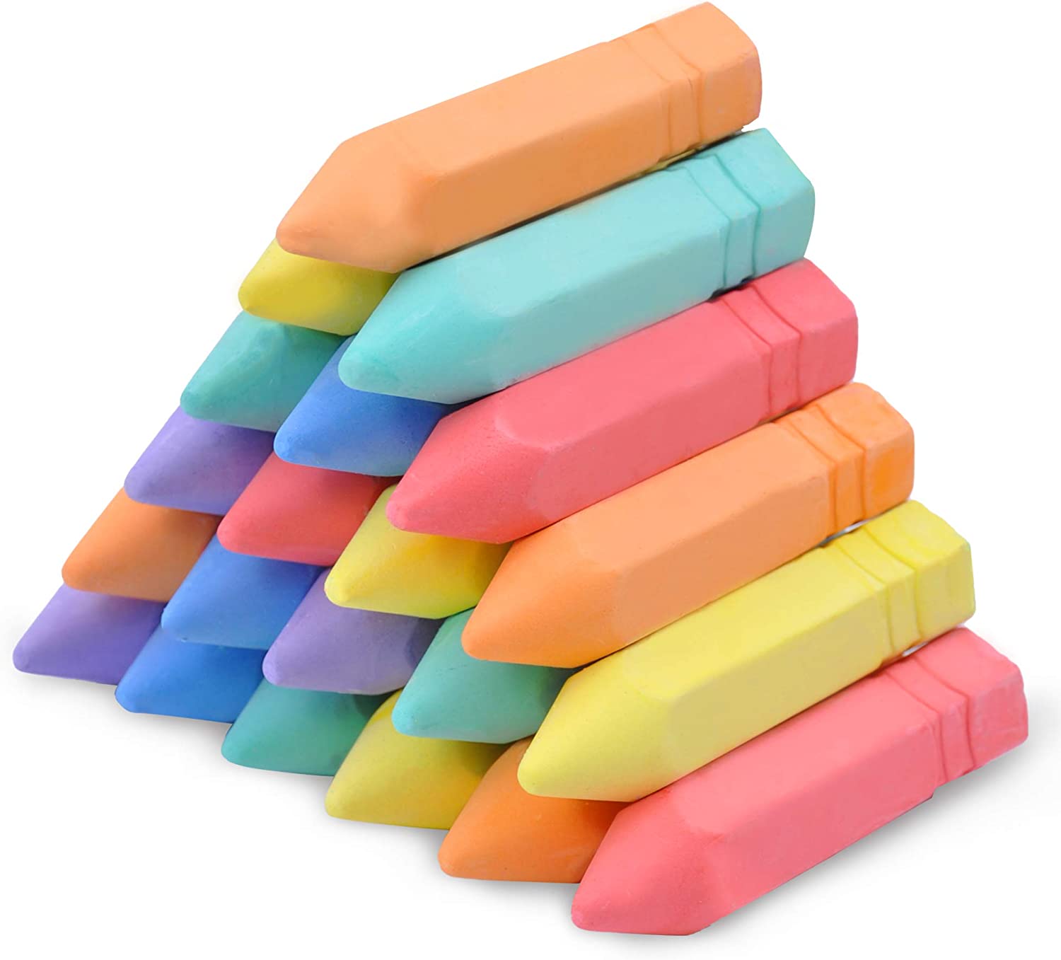 48 Piece Cone Shaped Non-toxic Washable Jumbo Chalk Set - Image 2