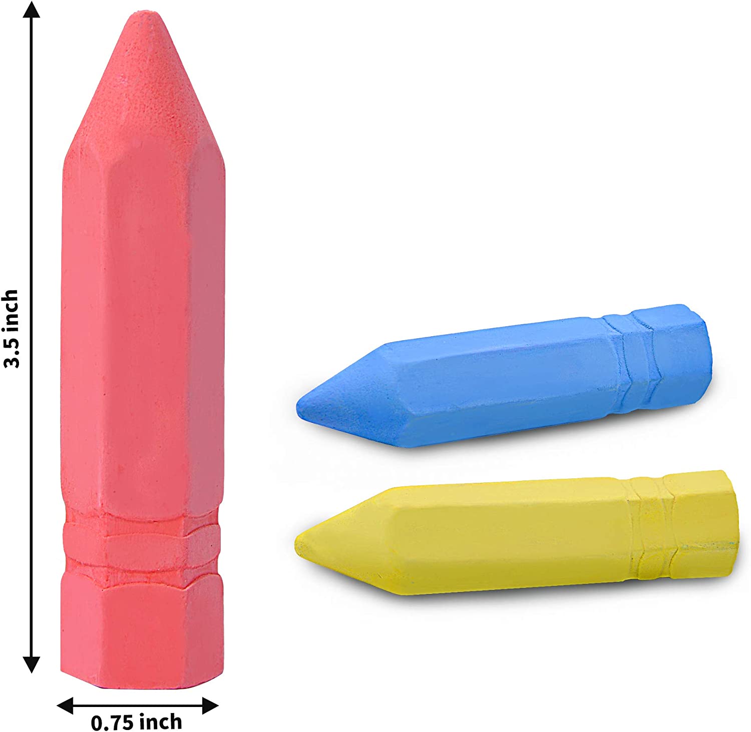48 Piece Cone Shaped Non-toxic Washable Jumbo Chalk Set - Image 4