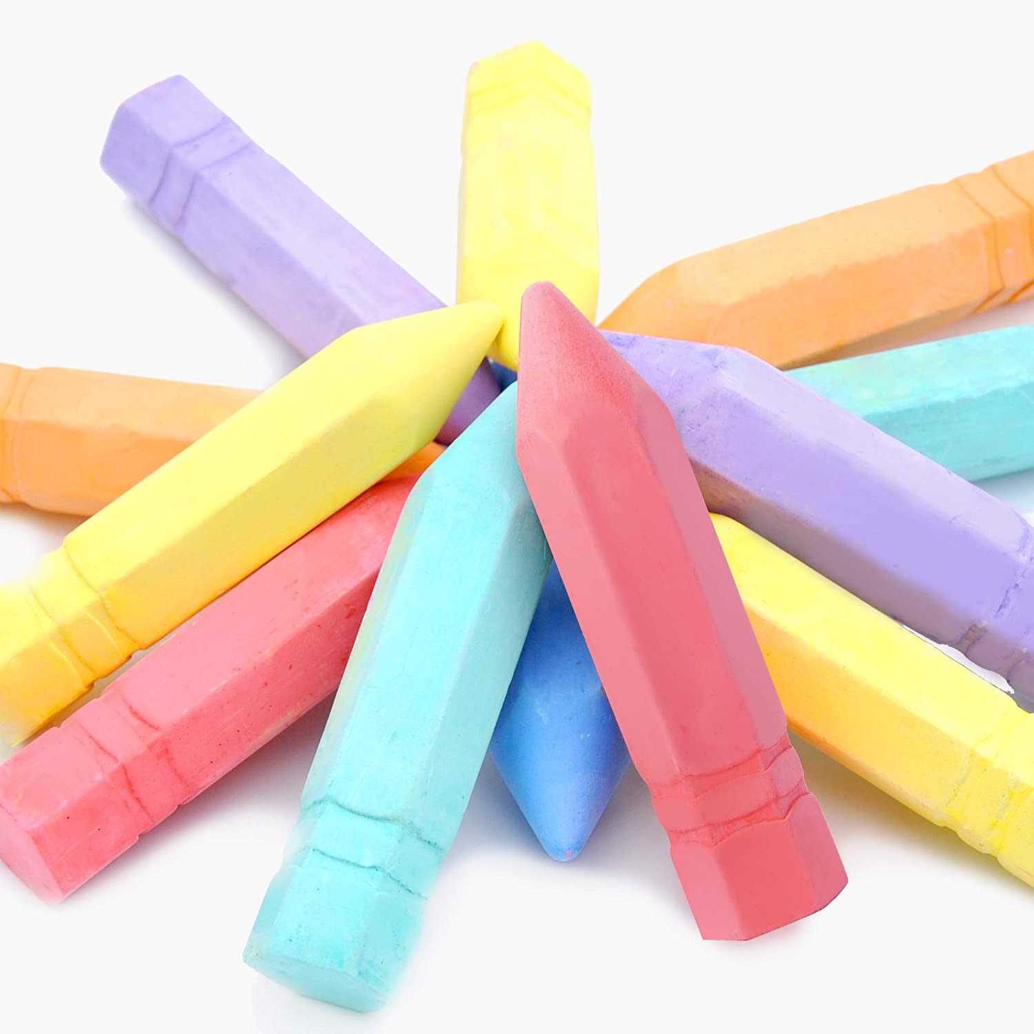 48 Piece Cone Shaped Non-toxic Washable Jumbo Chalk Set - Image 6