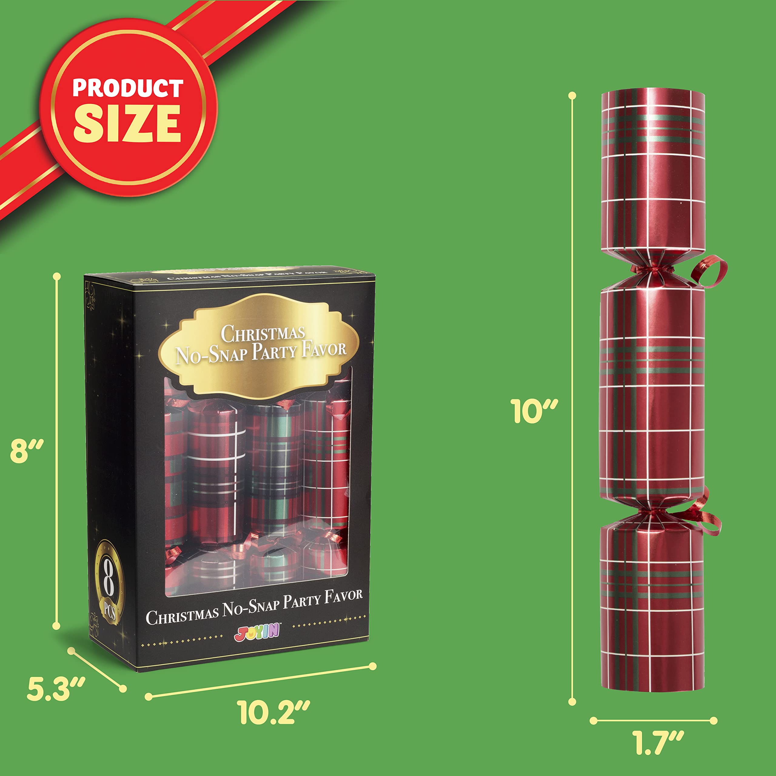10in Christmas No Snap Party Favor (Plaid) - Image 4