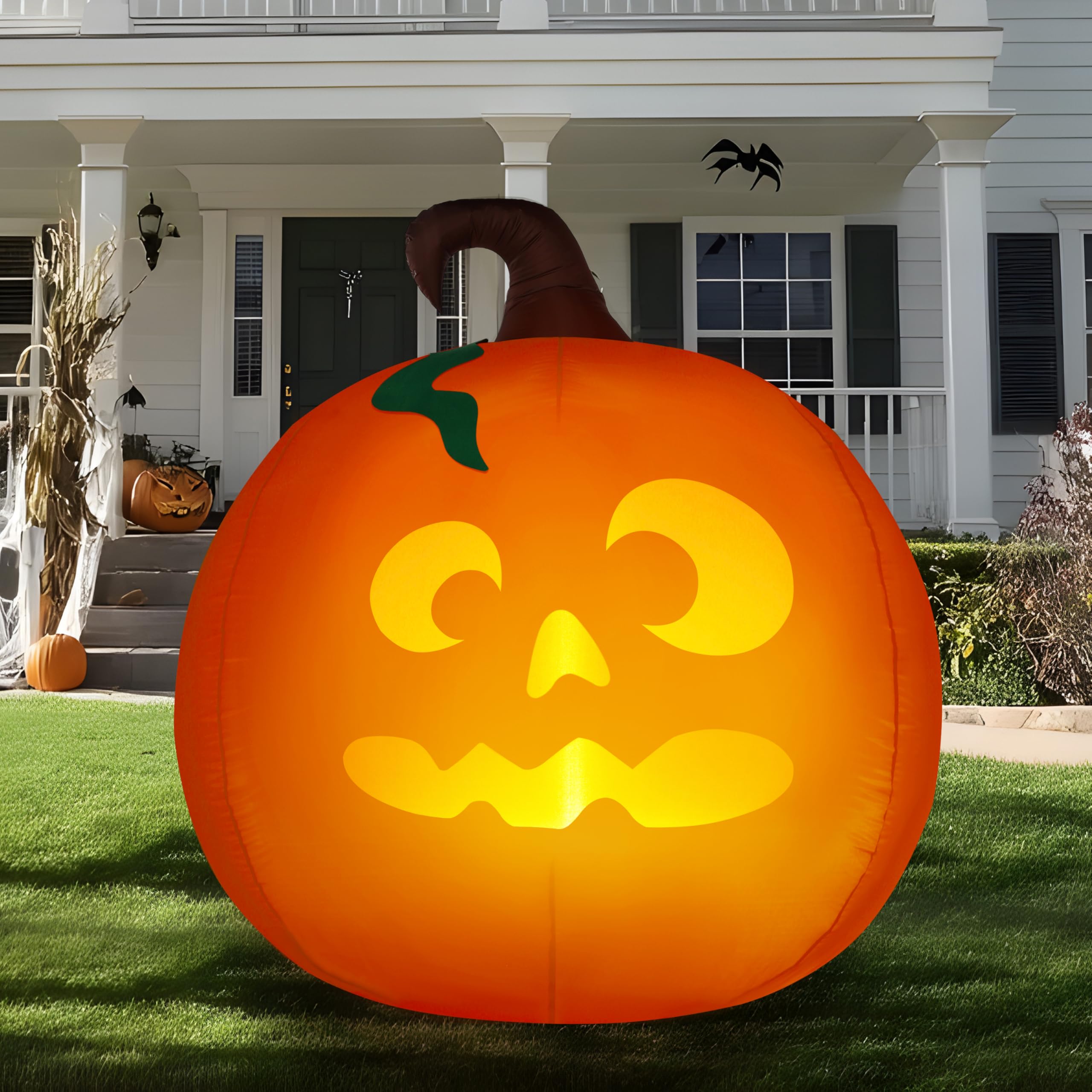 5Ft Halloween Inflatable Pumpkin Outdoor Decoration - Image 4