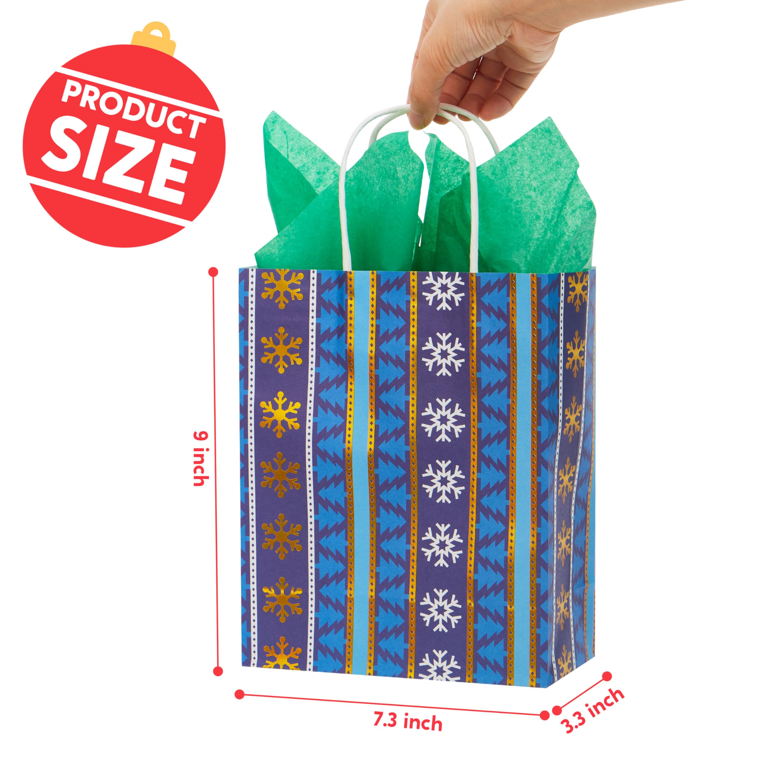 24 PCS Christmas Kraft Gift Bags - Image 4