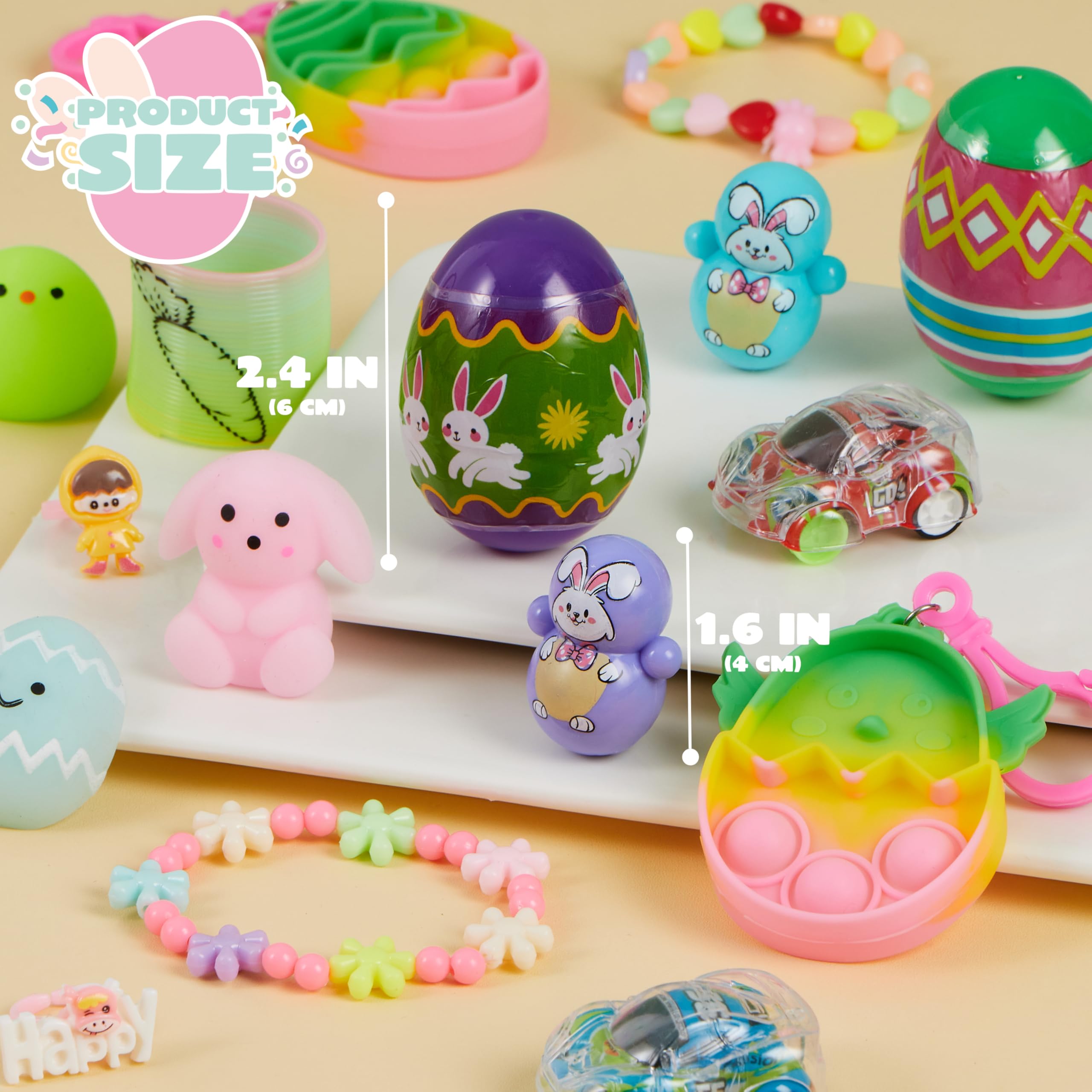 36 Pcs Prefilled Easter Eggs with Assorted Toys - Image 4