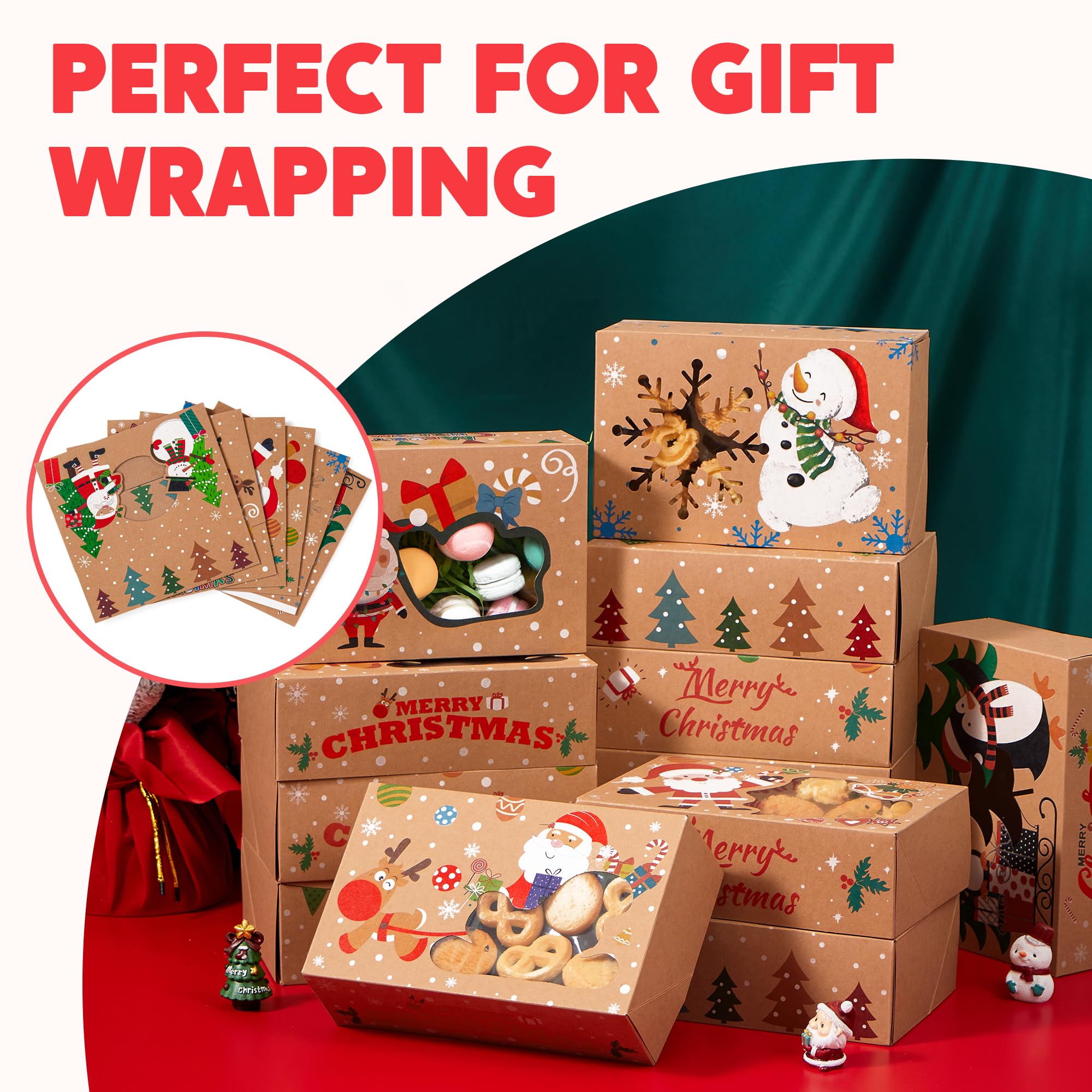 24PCS Christmas Cookie Boxes for Gift Giving - Image 4