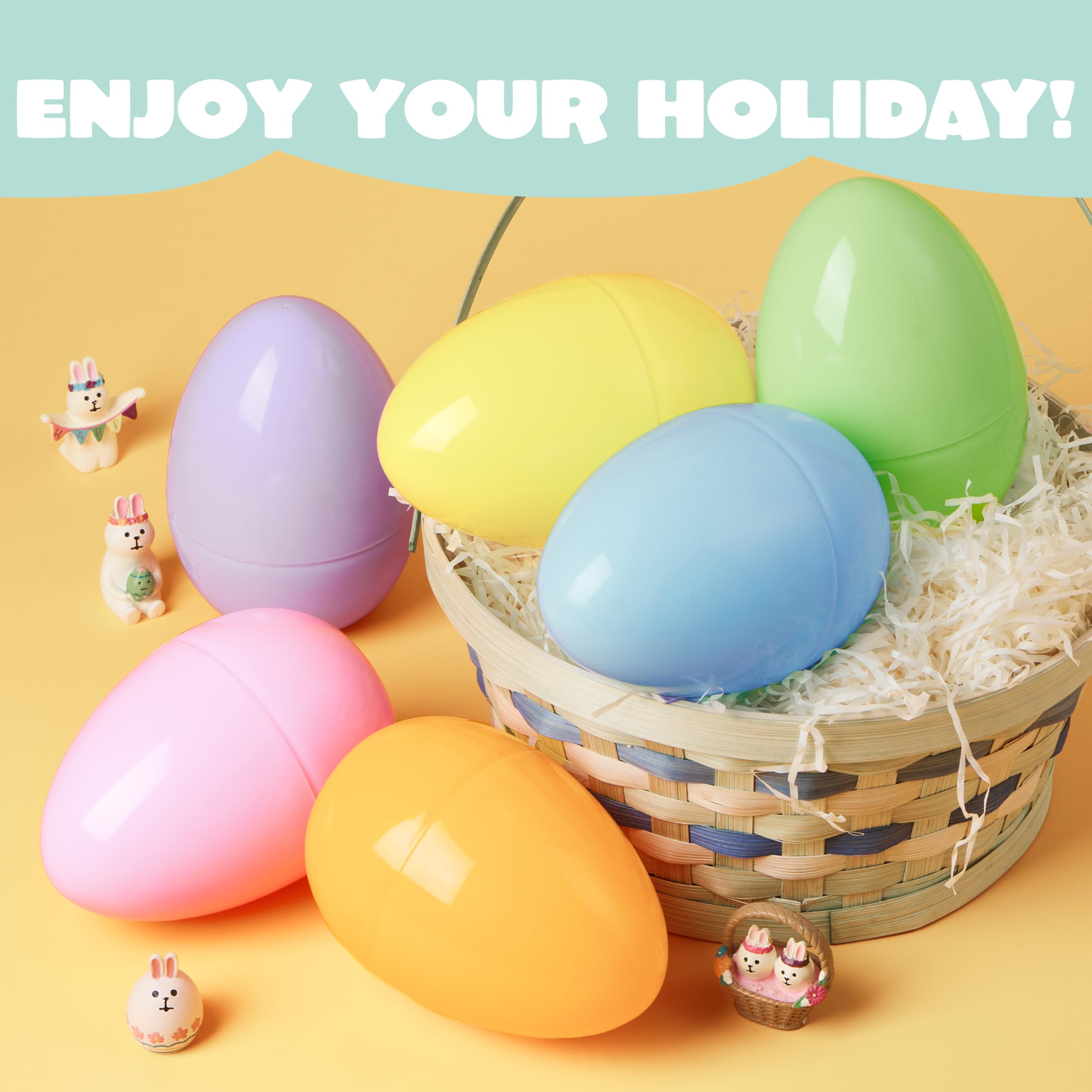 24Pcs Large Pastel Easter Eggs, 6 Inches Plastic Jumbo Eggs Fillable - Image 4