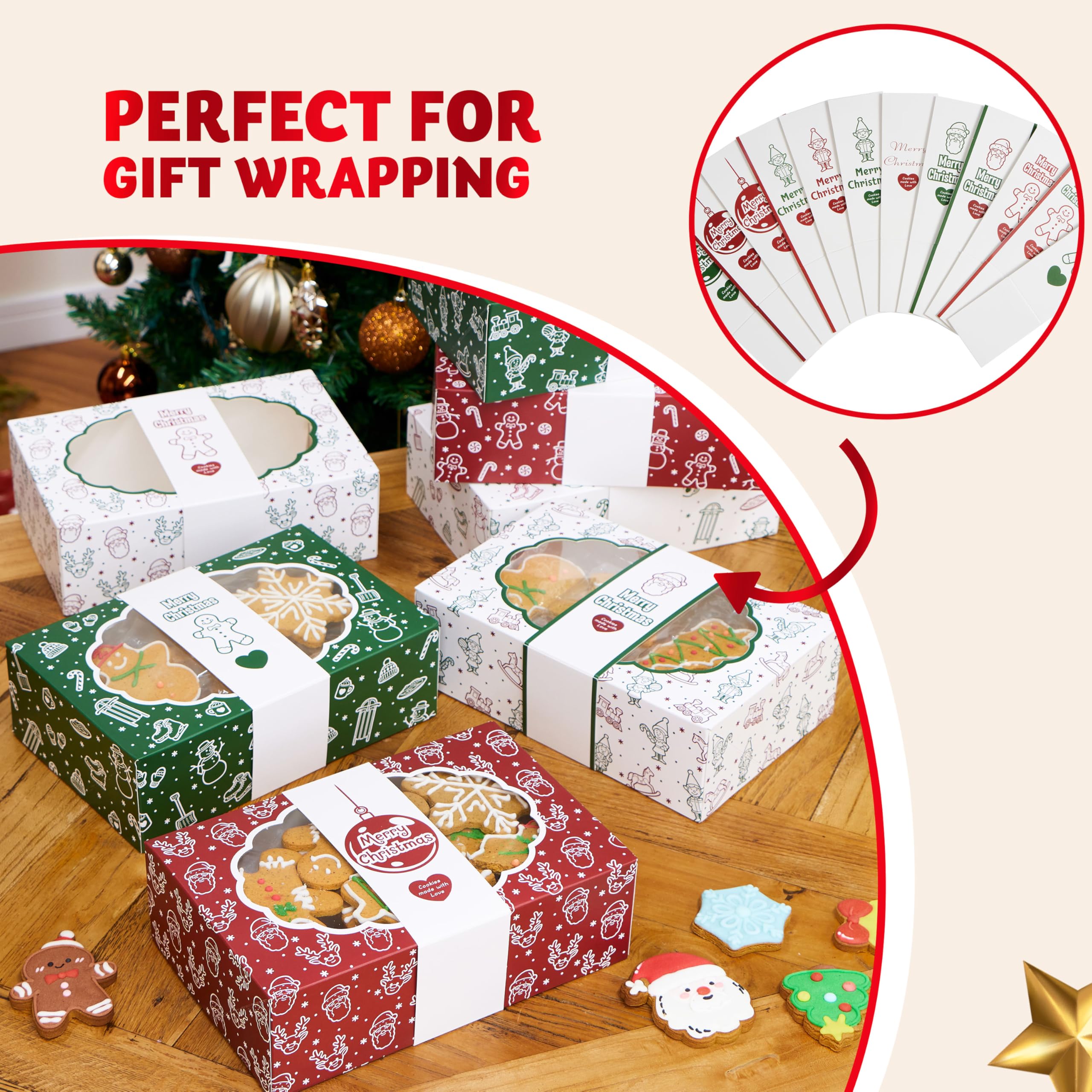12PCS Christmas Cookie Boxes for Gift Giving - Image 4