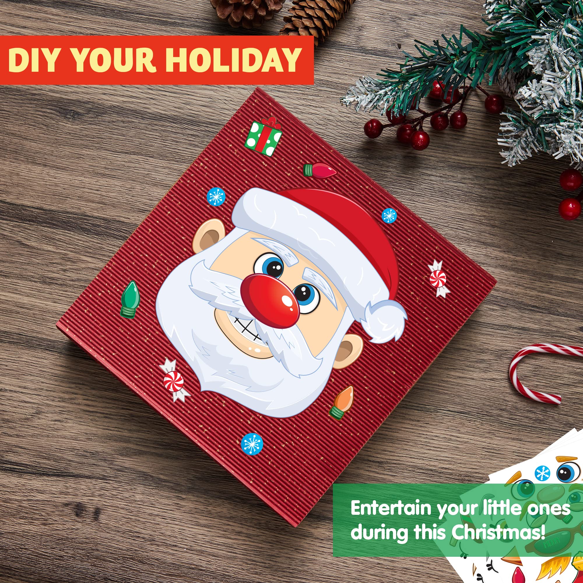 24 Pcs Christmas Make-a-face Stickers - Image 4