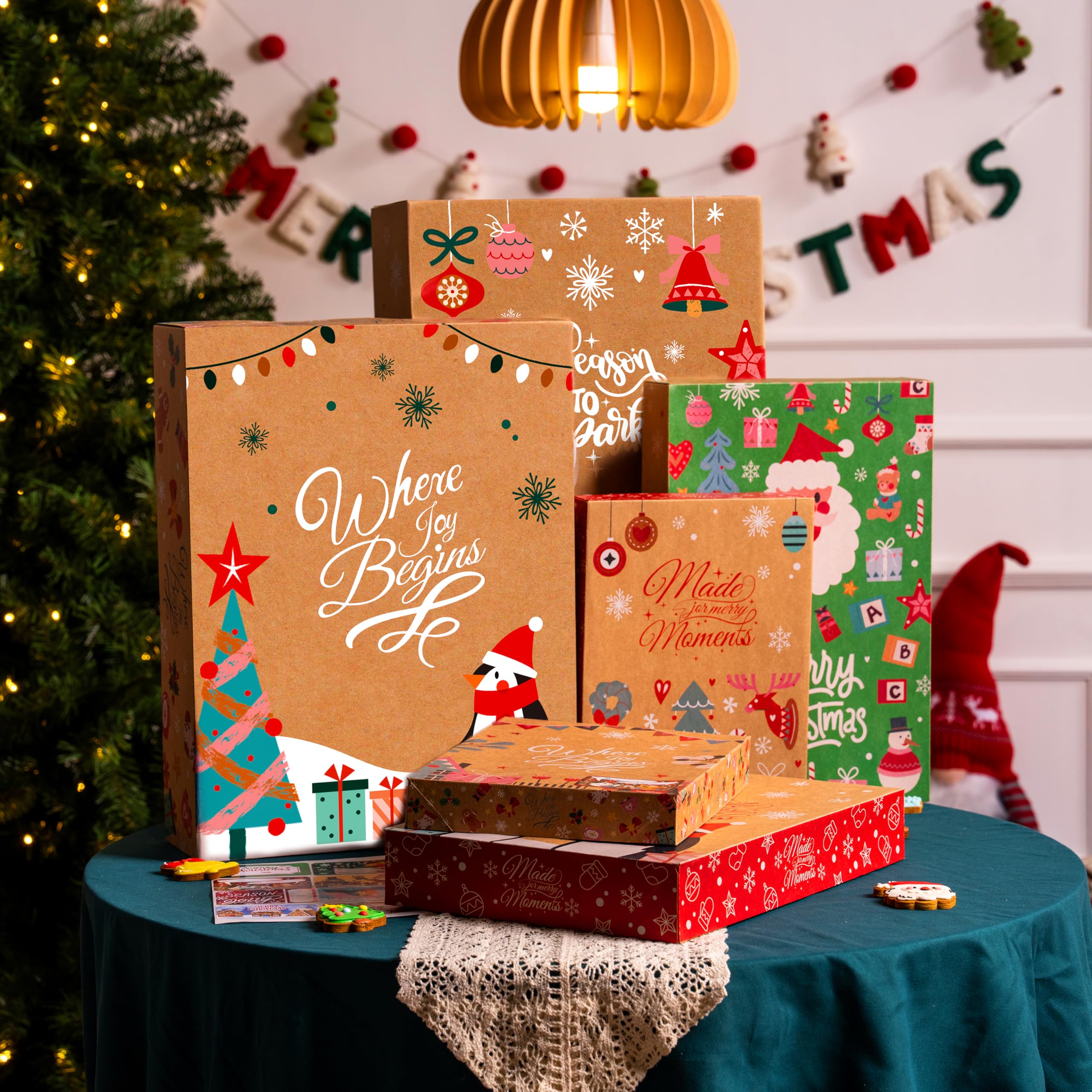 12PCS Christmas Shirt Gift Boxes with Lids for Presents - Image 4