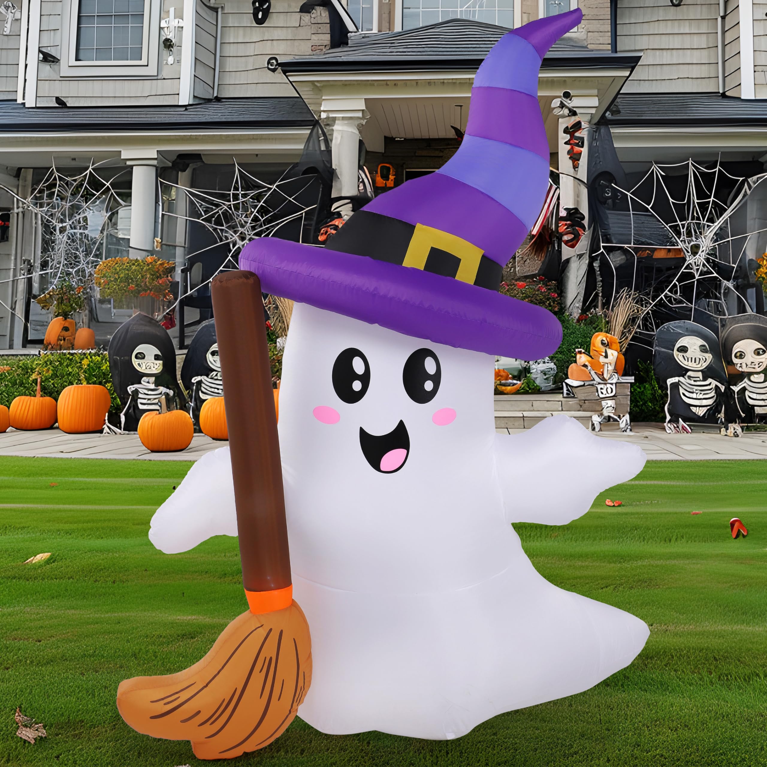 6FT Halloween Inflatables Ghost Outdoor Decorations - Image 4