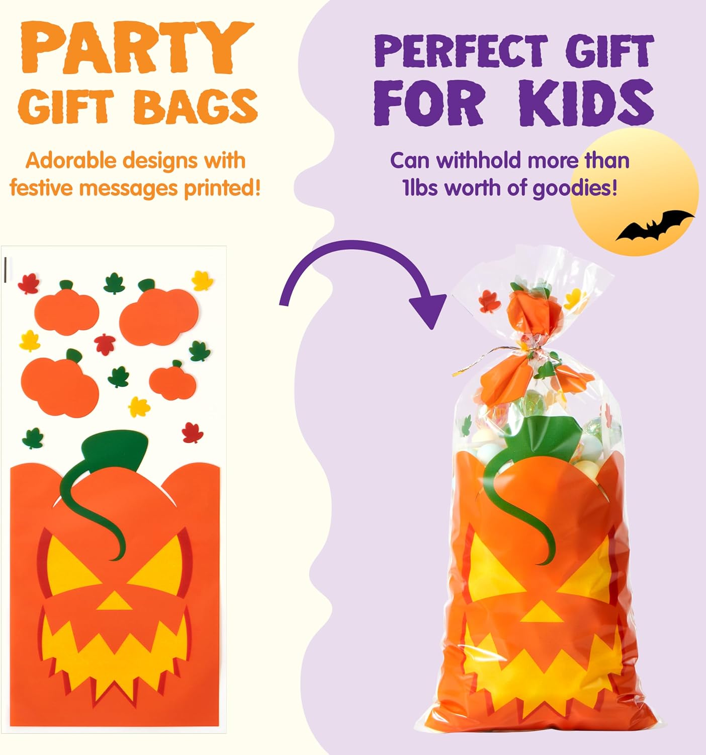 JOYIN 108 Pcs Halloween Treat Bags with Ties - Image 4
