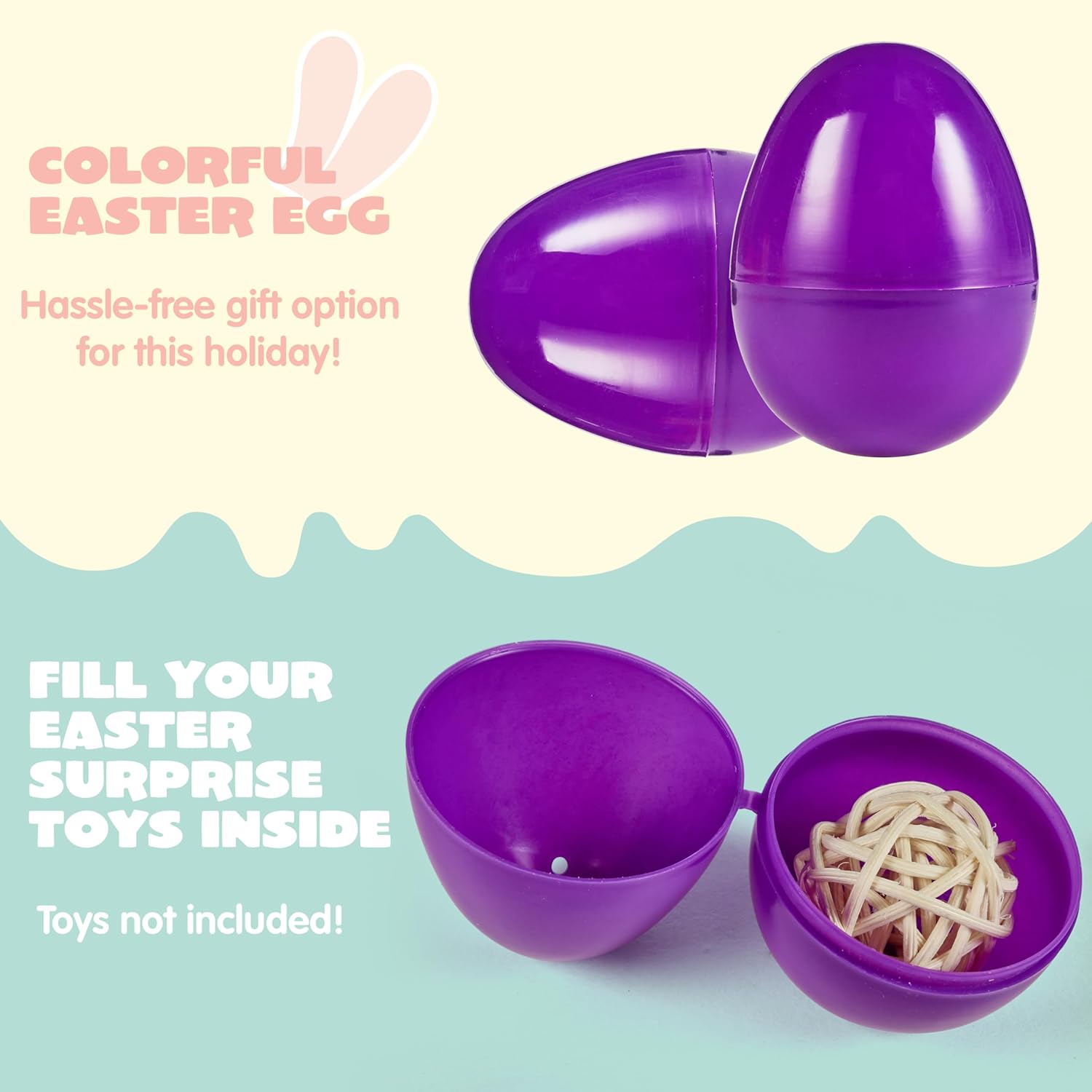 500Pcs Easter Eggs Bright Color Plastic Fillable For Easter Hunt Party Favors - Image 2