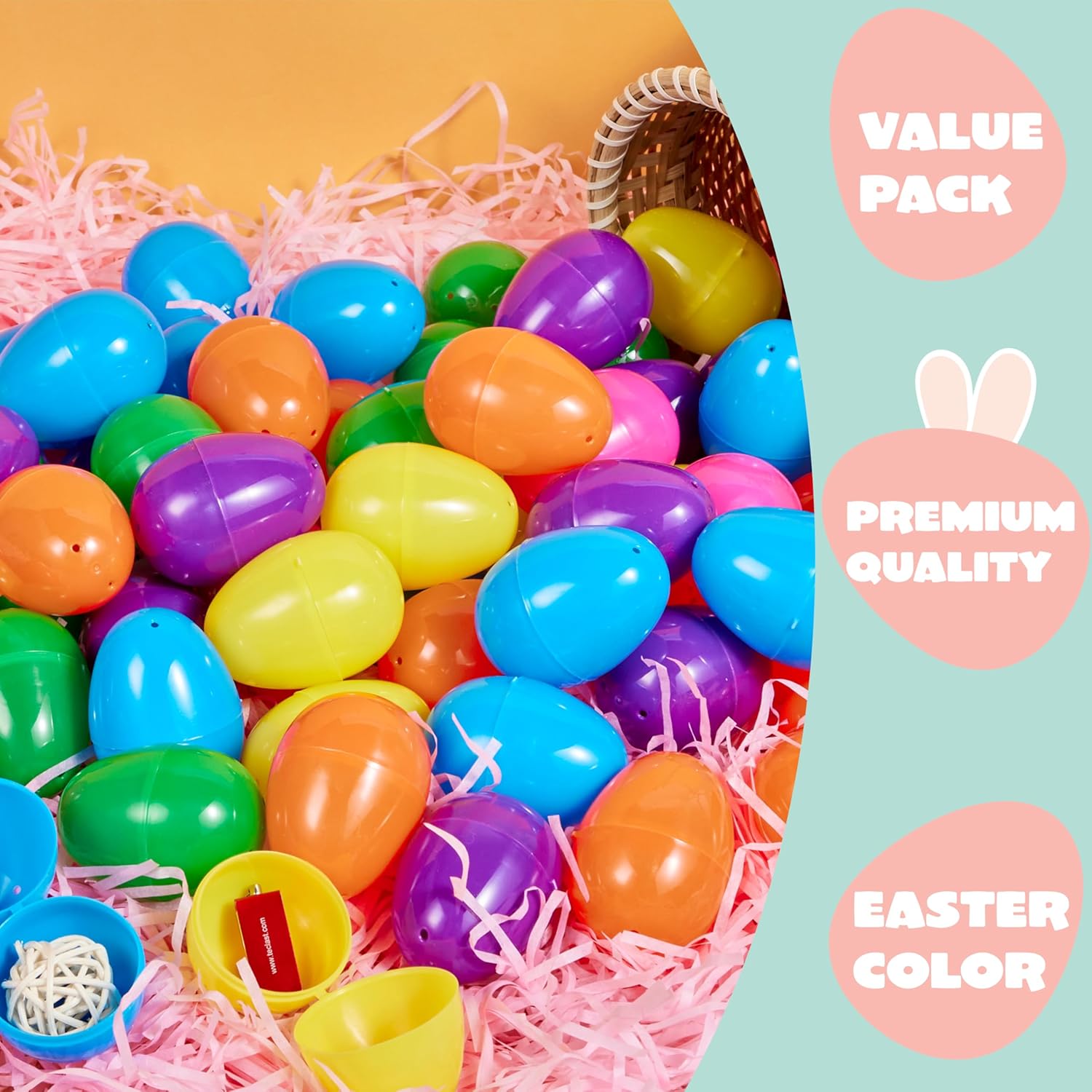 500Pcs Easter Eggs Bright Color Plastic Fillable For Easter Hunt Party Favors - Image 4