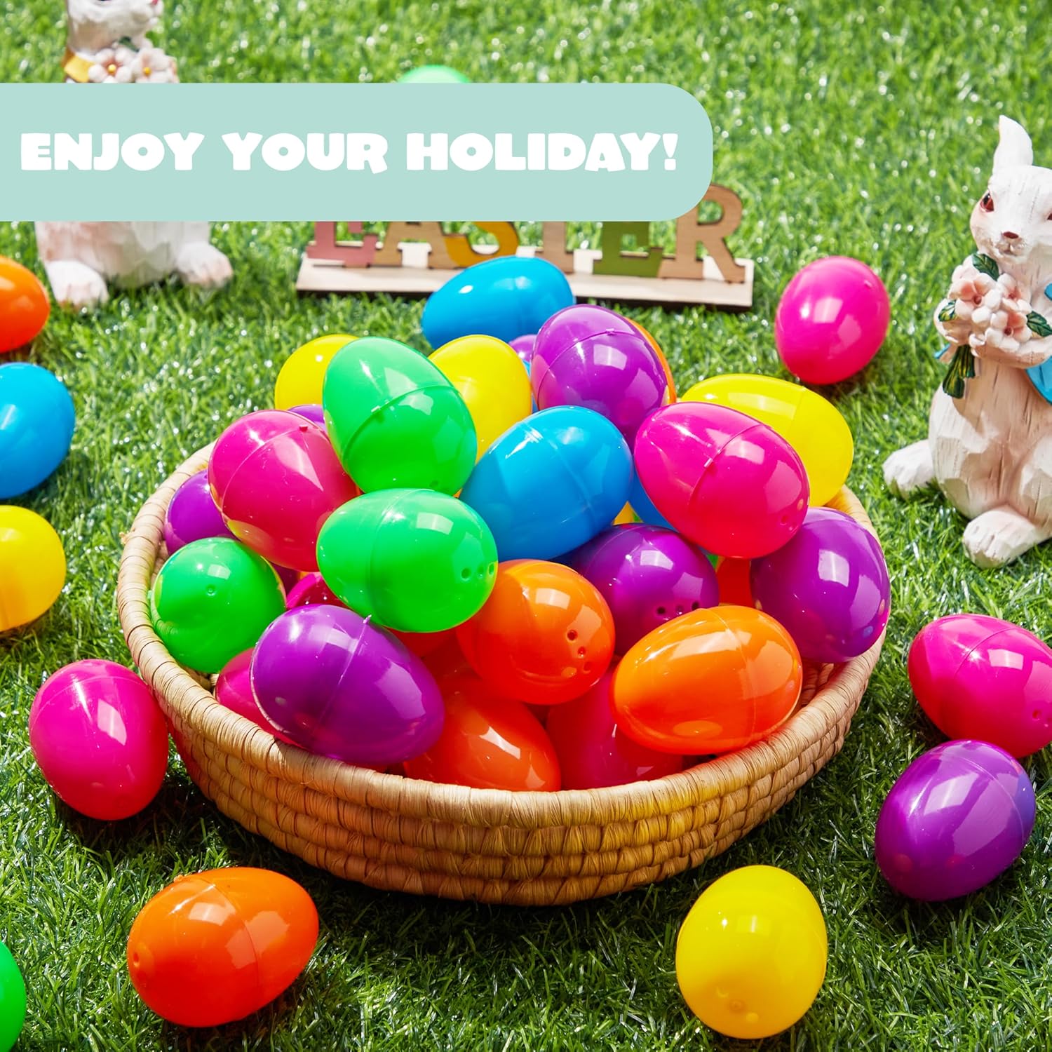 500Pcs Easter Eggs Bright Color Plastic Fillable For Easter Hunt Party Favors - Image 6