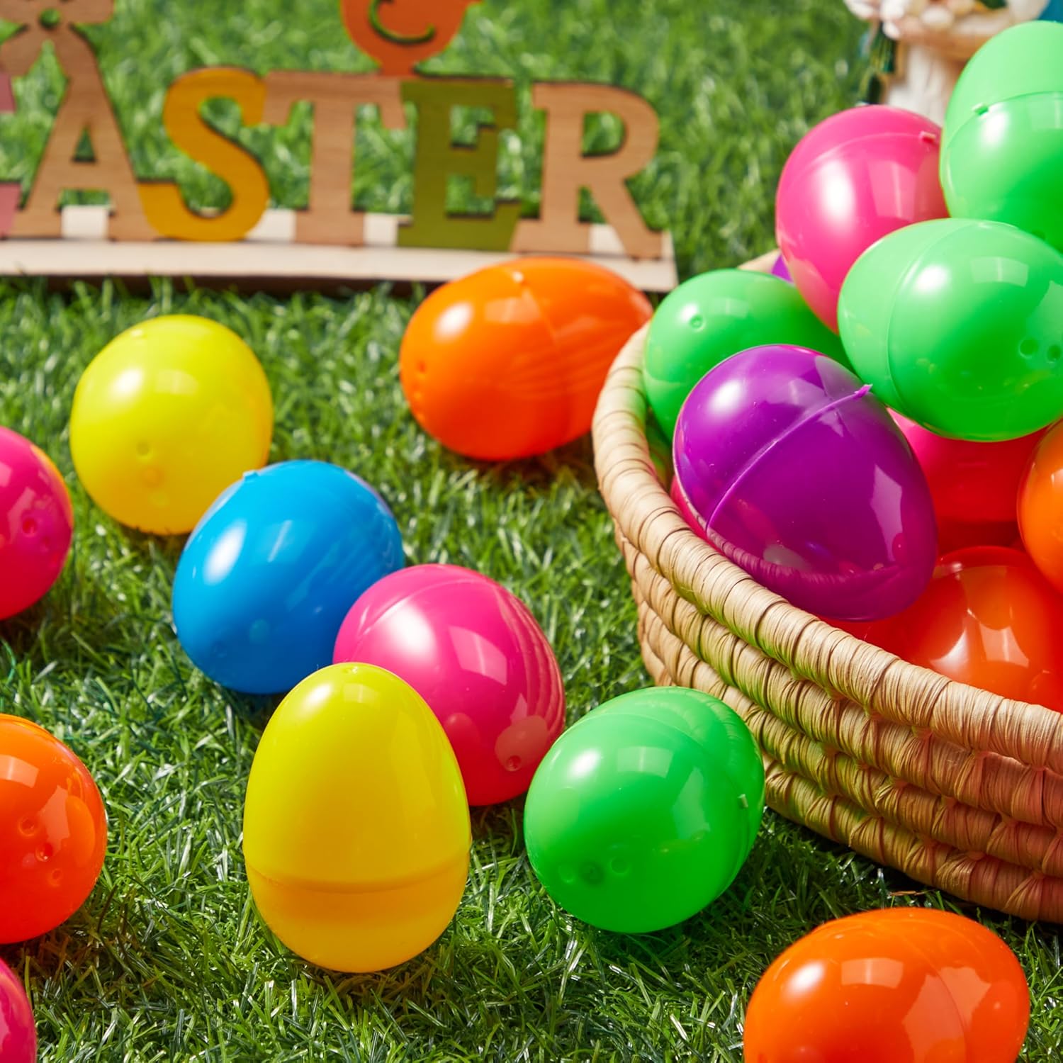 500Pcs Easter Eggs Bright Color Plastic Fillable For Easter Hunt Party Favors - Image 8