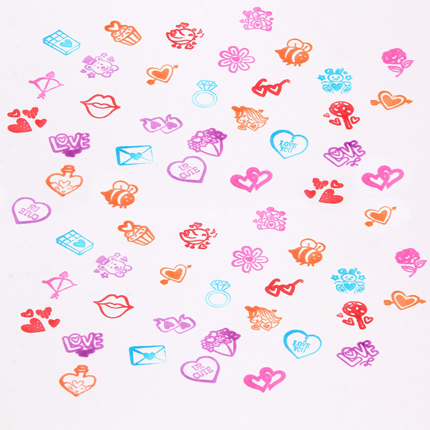 50 pieces Valentines Day Stamps - Image 6