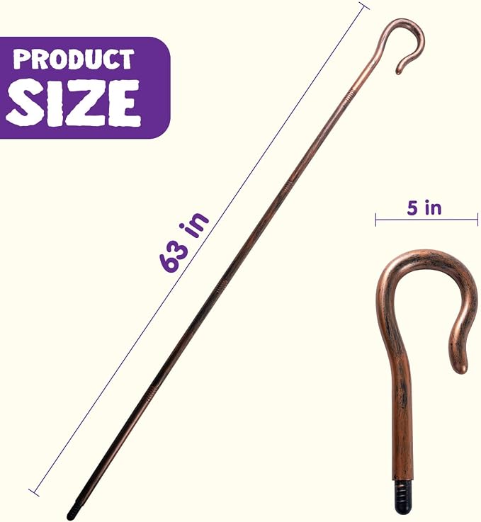 JOYIN Shepherds Crook Staff - Halloween Costume Walking Cane - Image 7