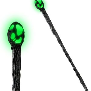 JOYIN LED Light-Up Witch Staff - Vintage Halloween Costume Prop