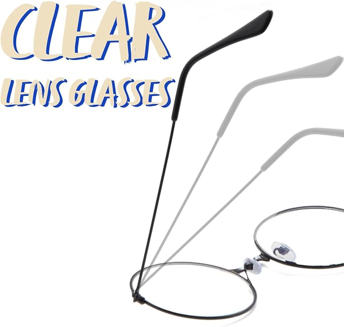 JOYIN Black Wire Round Glasses - Old Man Halloween Costume Accessory - Image 2