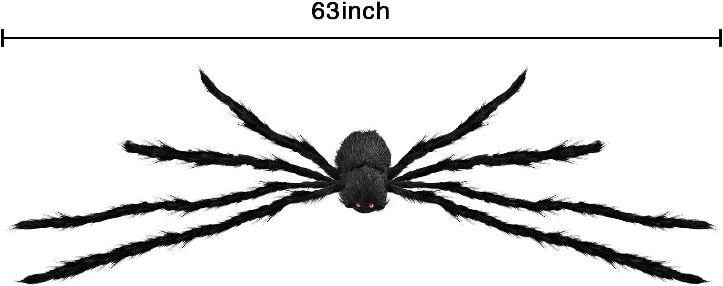 3 Pack Halloween Realistic Hairy Spiders - Image 4