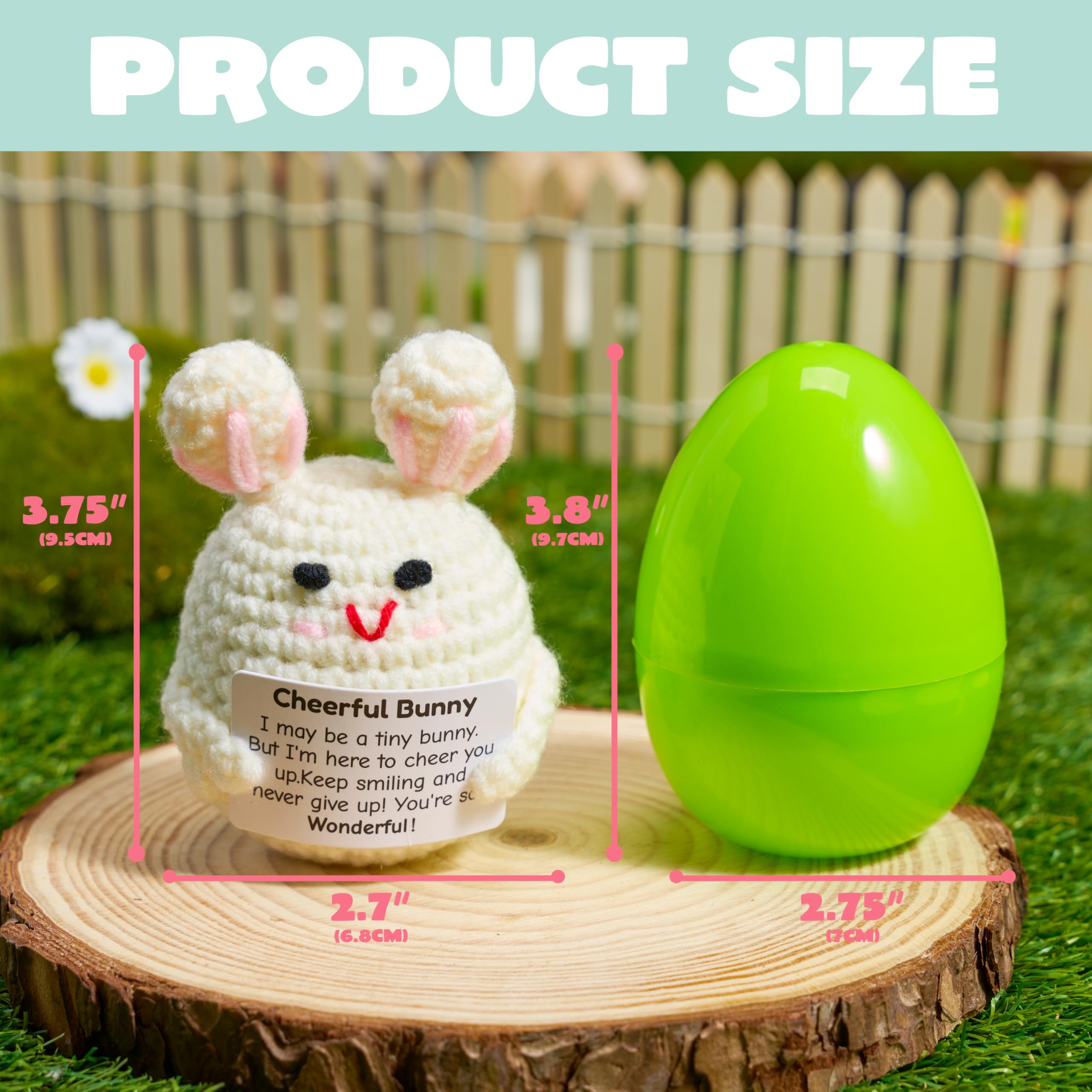 5 Pcs Jumbo Prefilled Easter Eggs with Crochet Toys for Egg Hunt, Party Favors & Classroom Prizes - Image 7