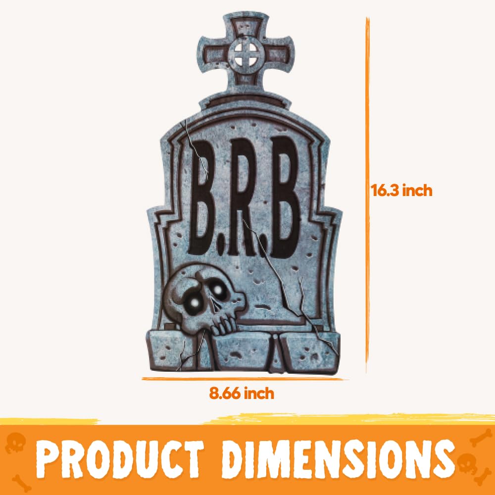 16 9 Pcs Halloween Tombstones Decorations - Image 6