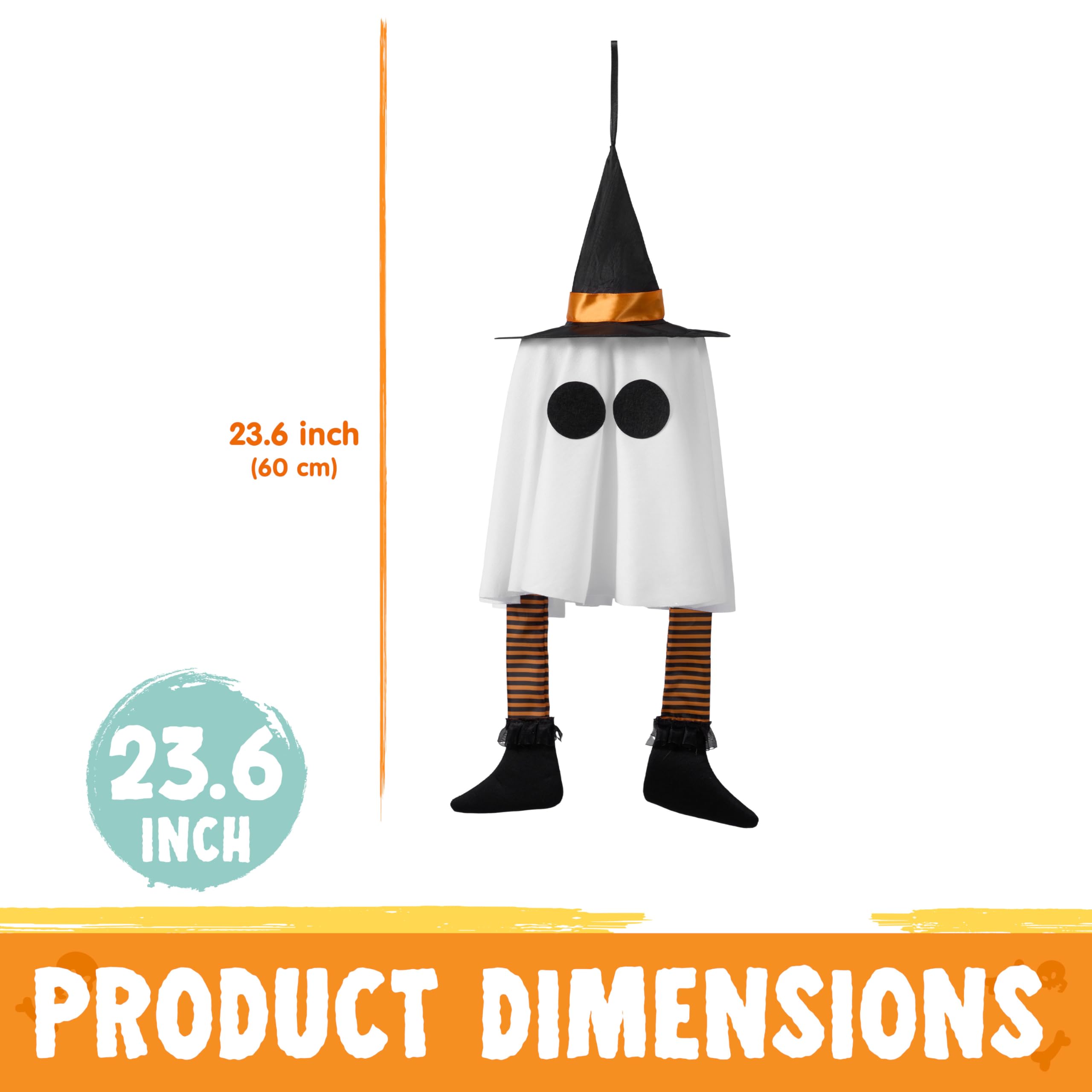 23.6 3PCS Halloween Hanging Ghosts Decorations Outdoor - Image 5