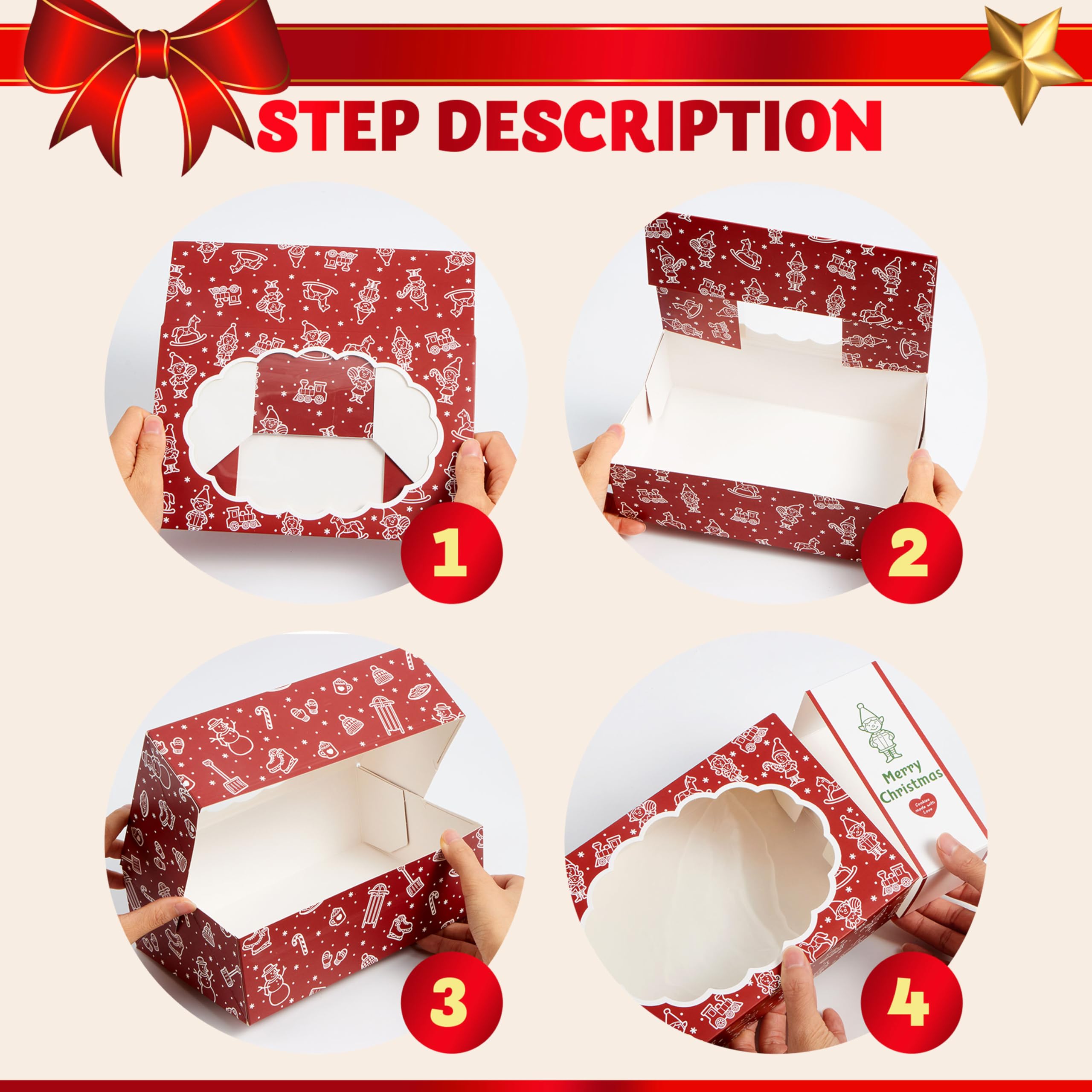 12PCS Christmas Cookie Boxes for Gift Giving - Image 5