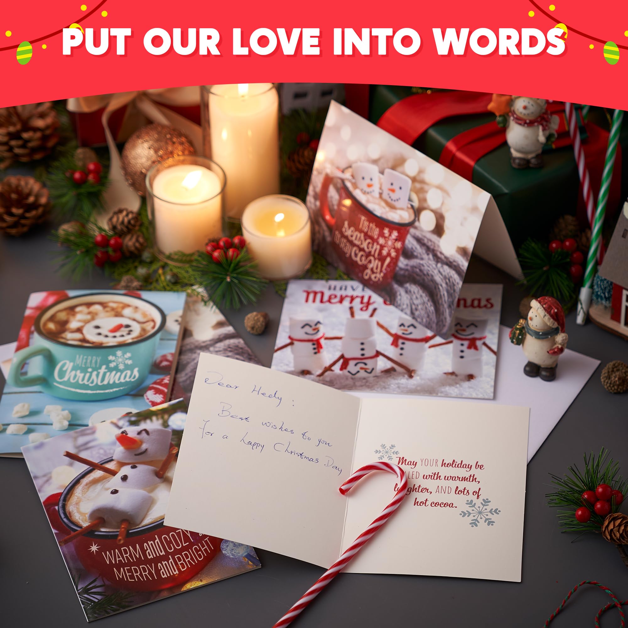 12 PCS Christmas Greeting Cards with Envelopes - Image 5