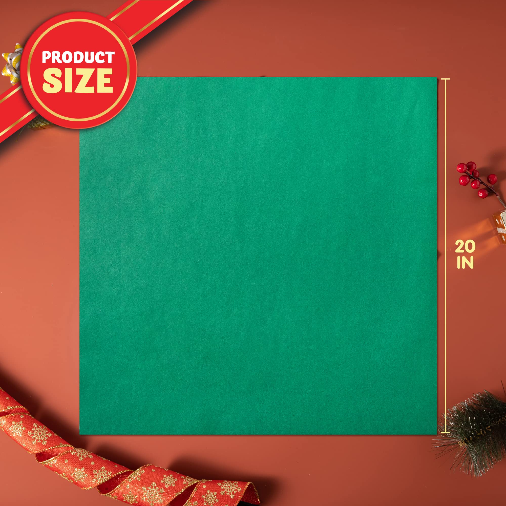 36 Sheets Christmas Tissue Paper Red, Green & White - Image 5